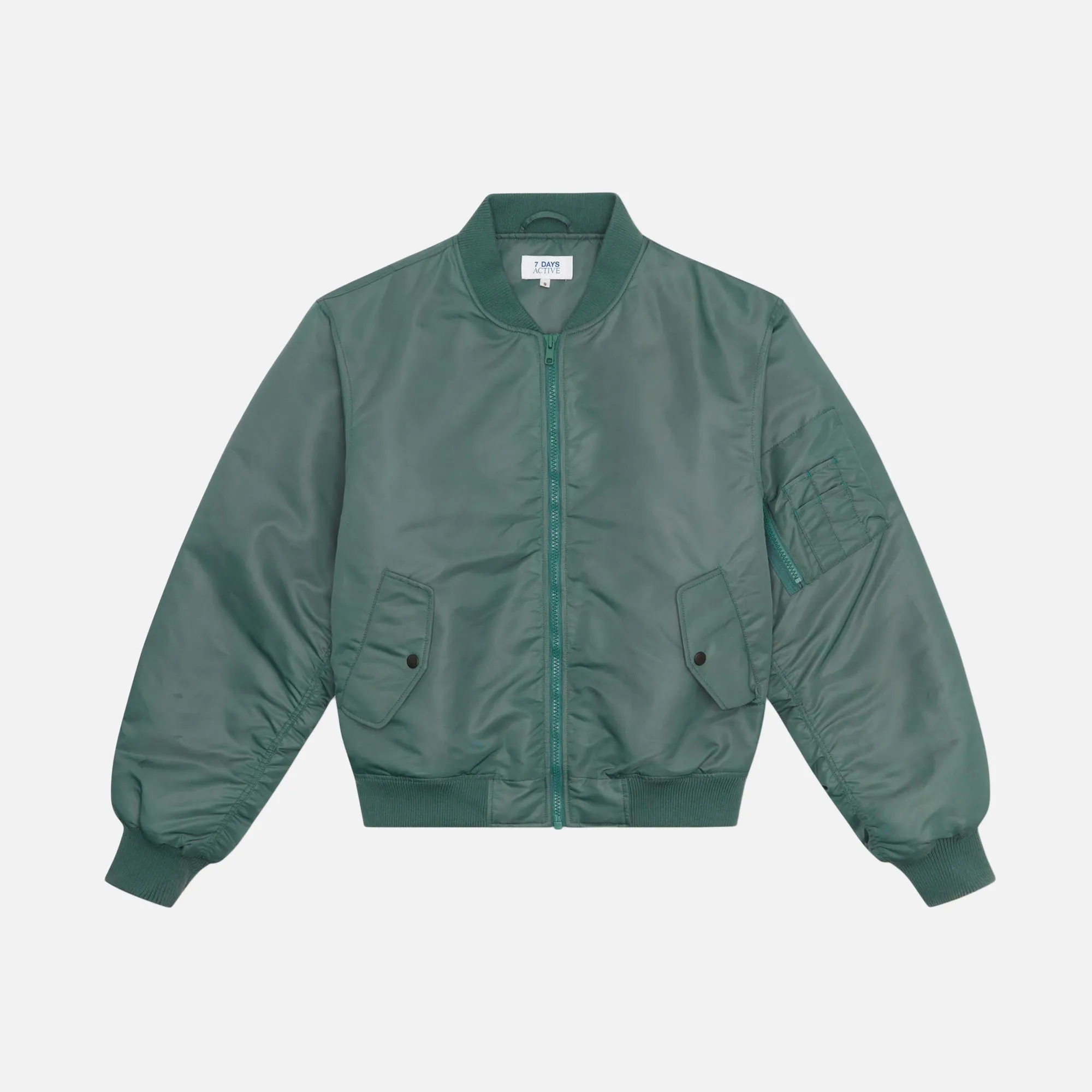 7 Days Active Bomber Jacket - Dust Green