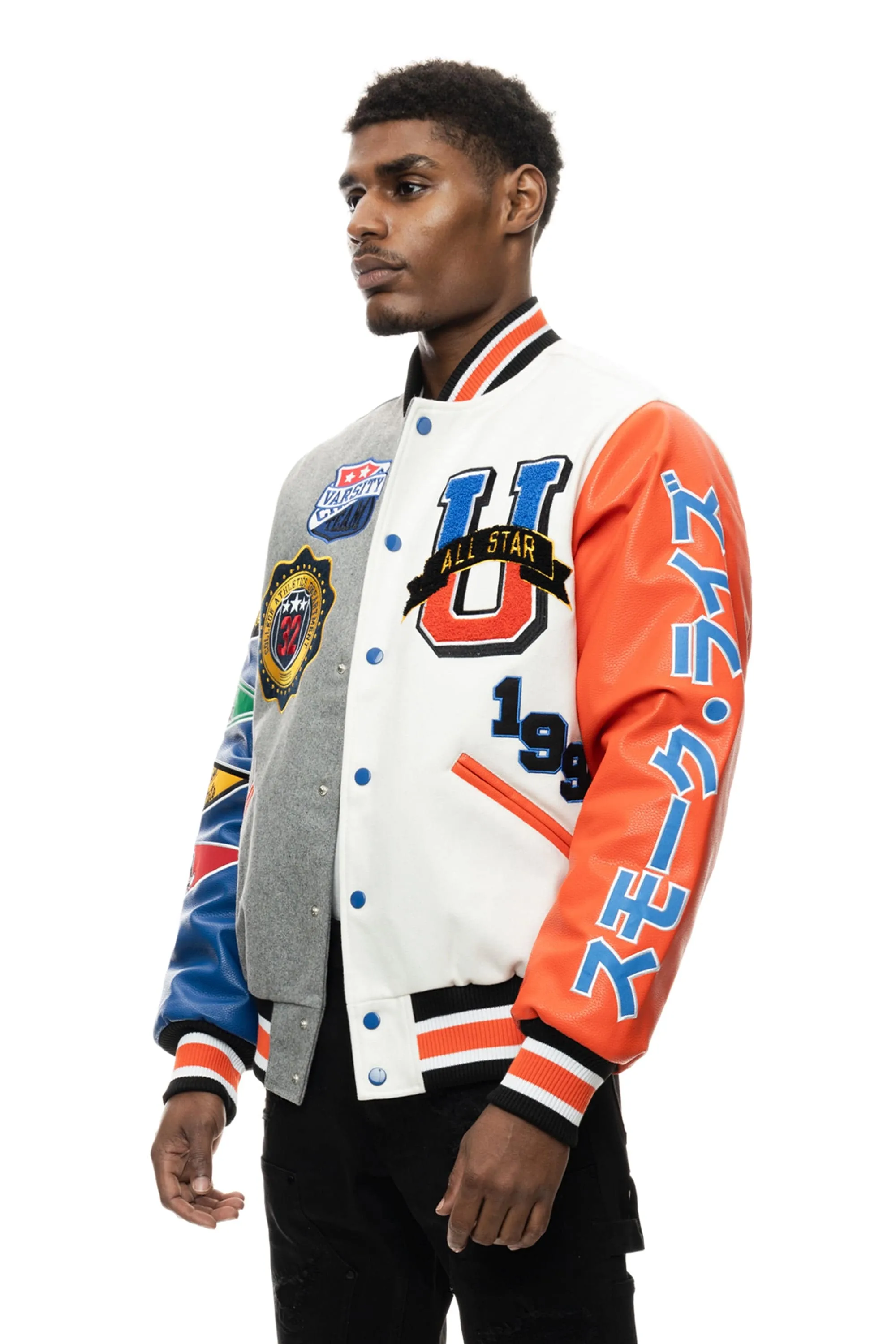 All Star Varsity Jacket - Royal White