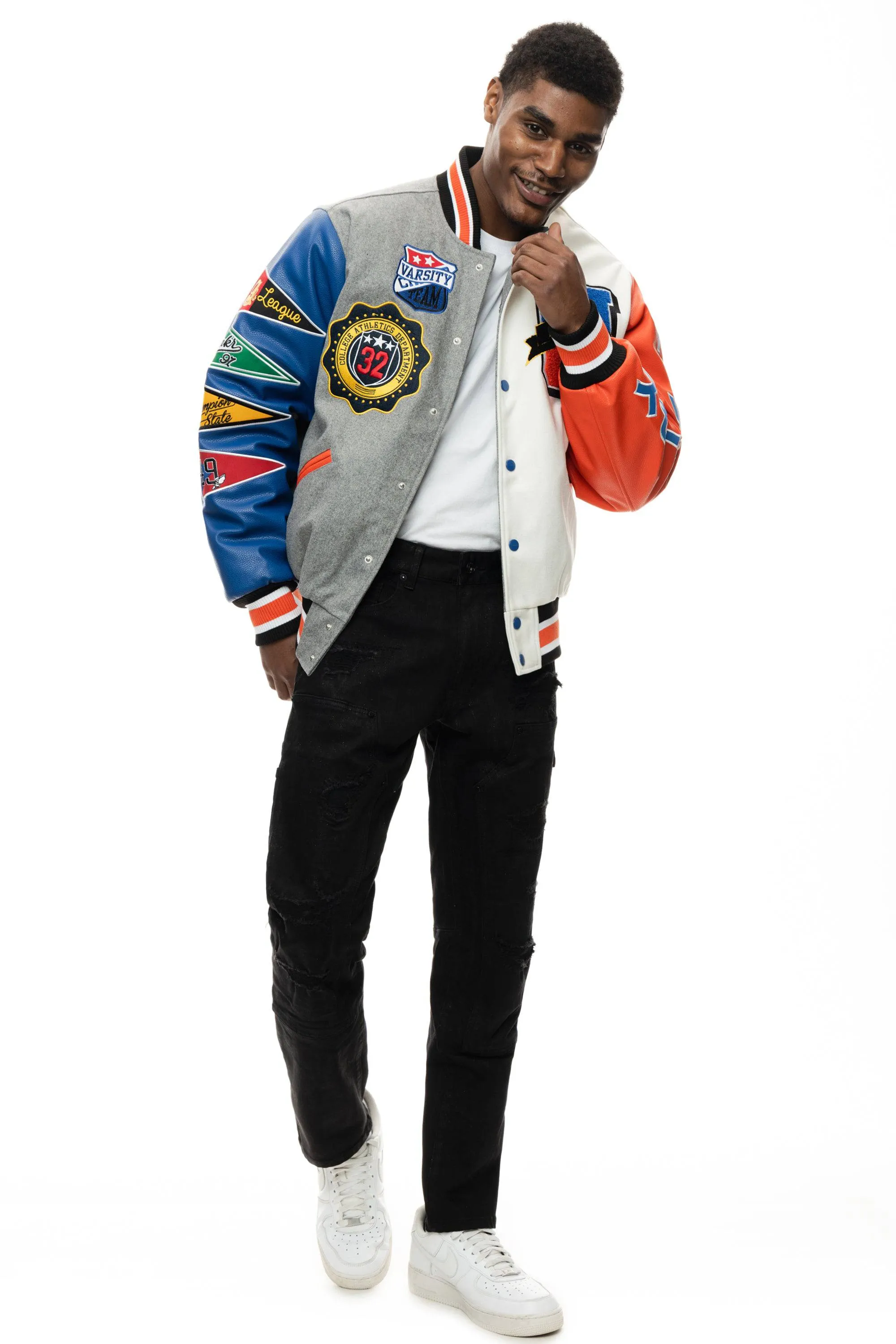 All Star Varsity Jacket - Royal White