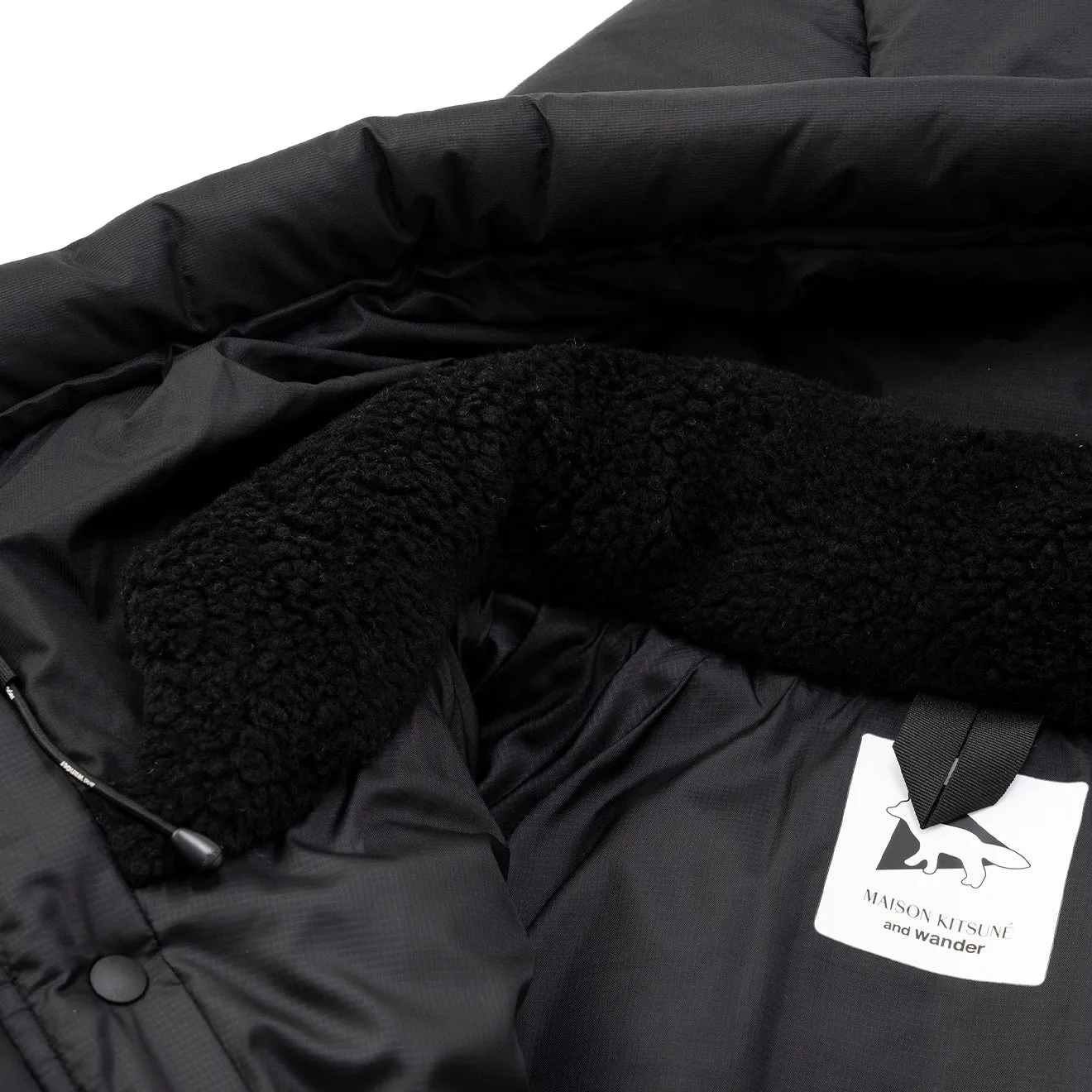 And Wander x Maison Kitsune Insulation Jacket Black