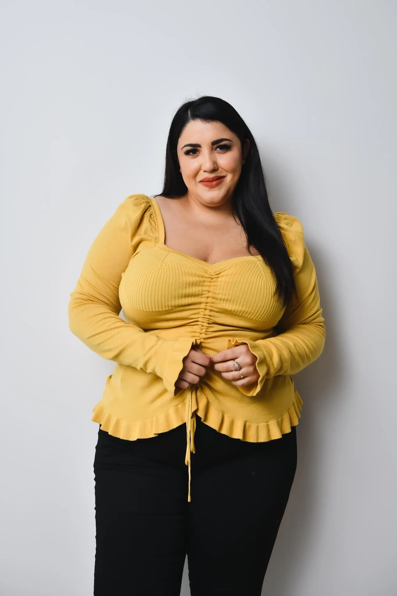 Anita knit top - mustard