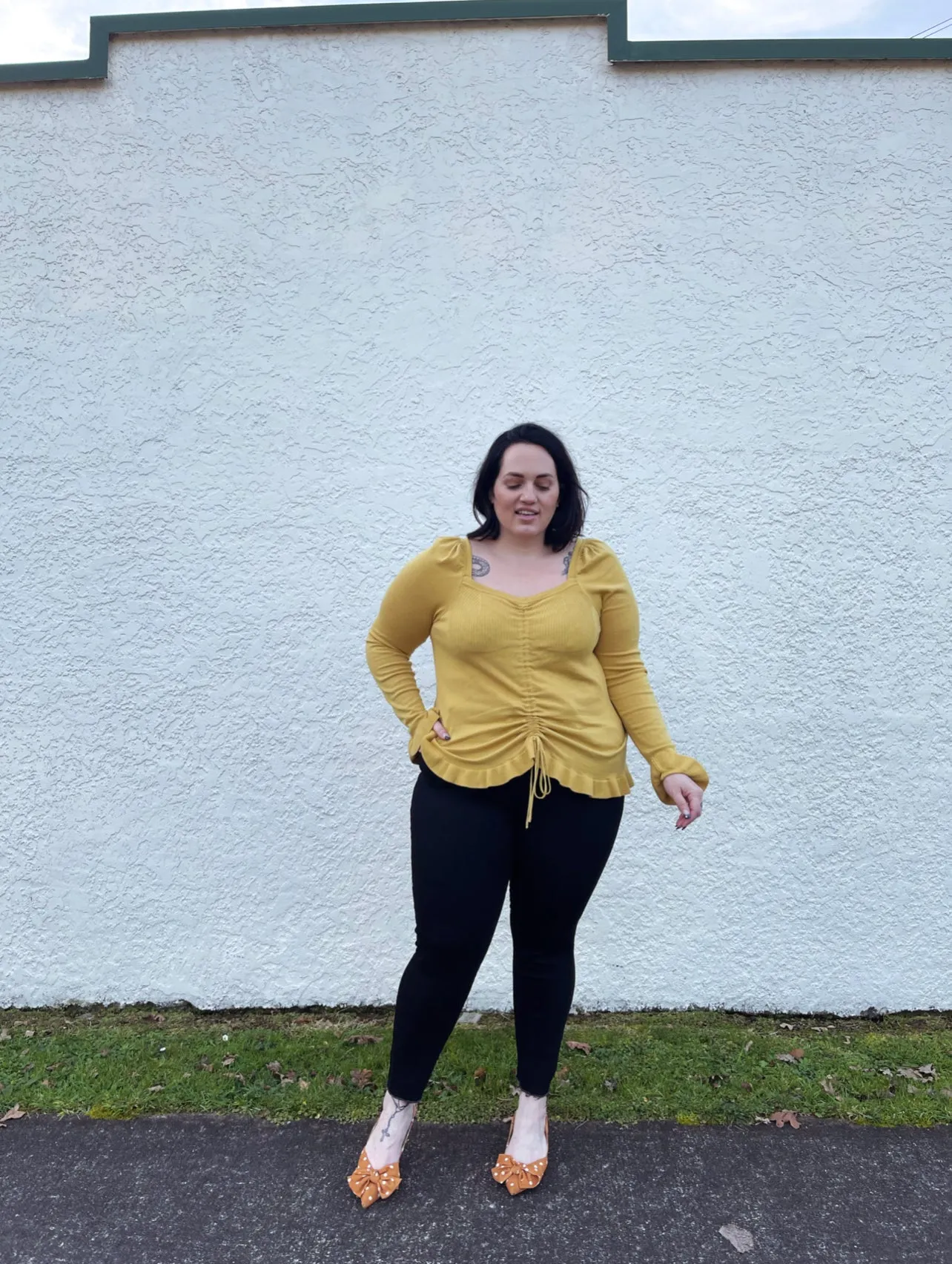 Anita knit top - mustard