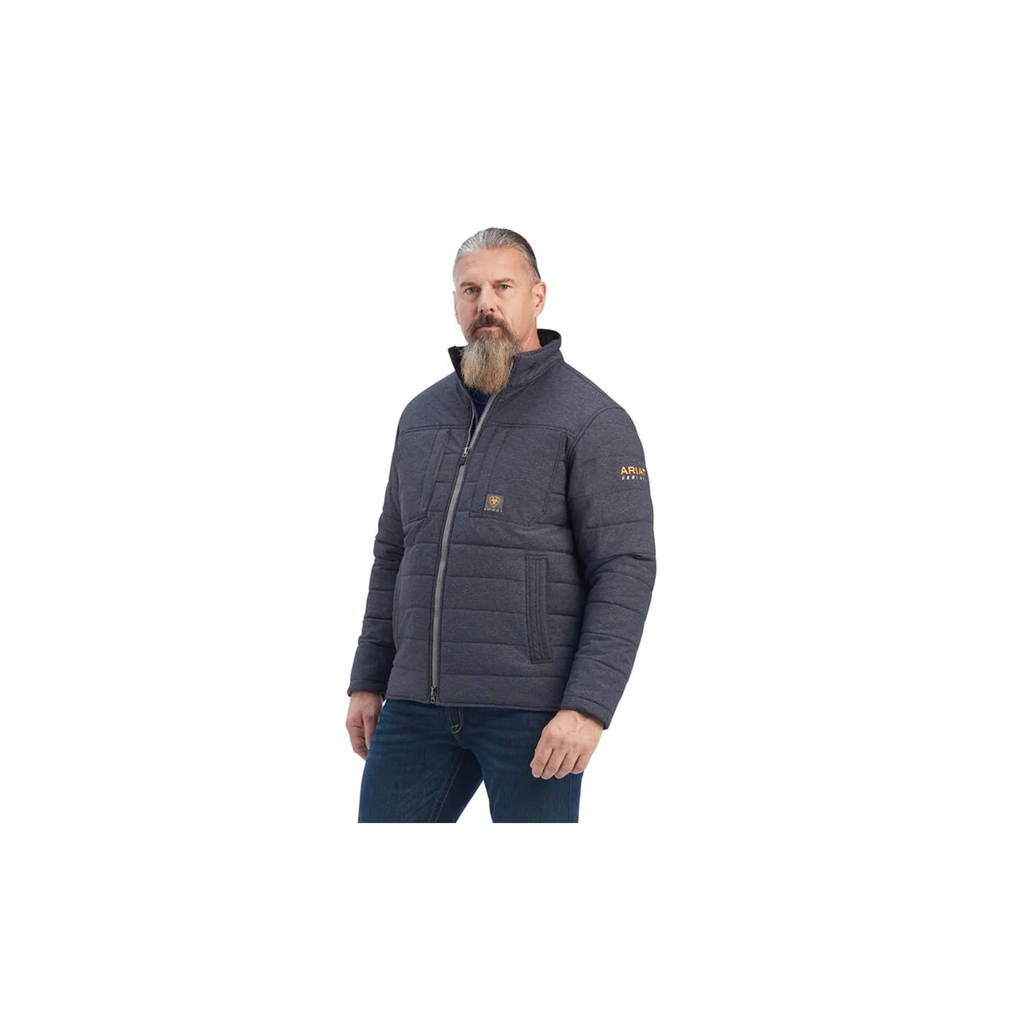 Ariat Rebar Valiant Stretch Canvas WP Insulated Jacket Charcoal Heather