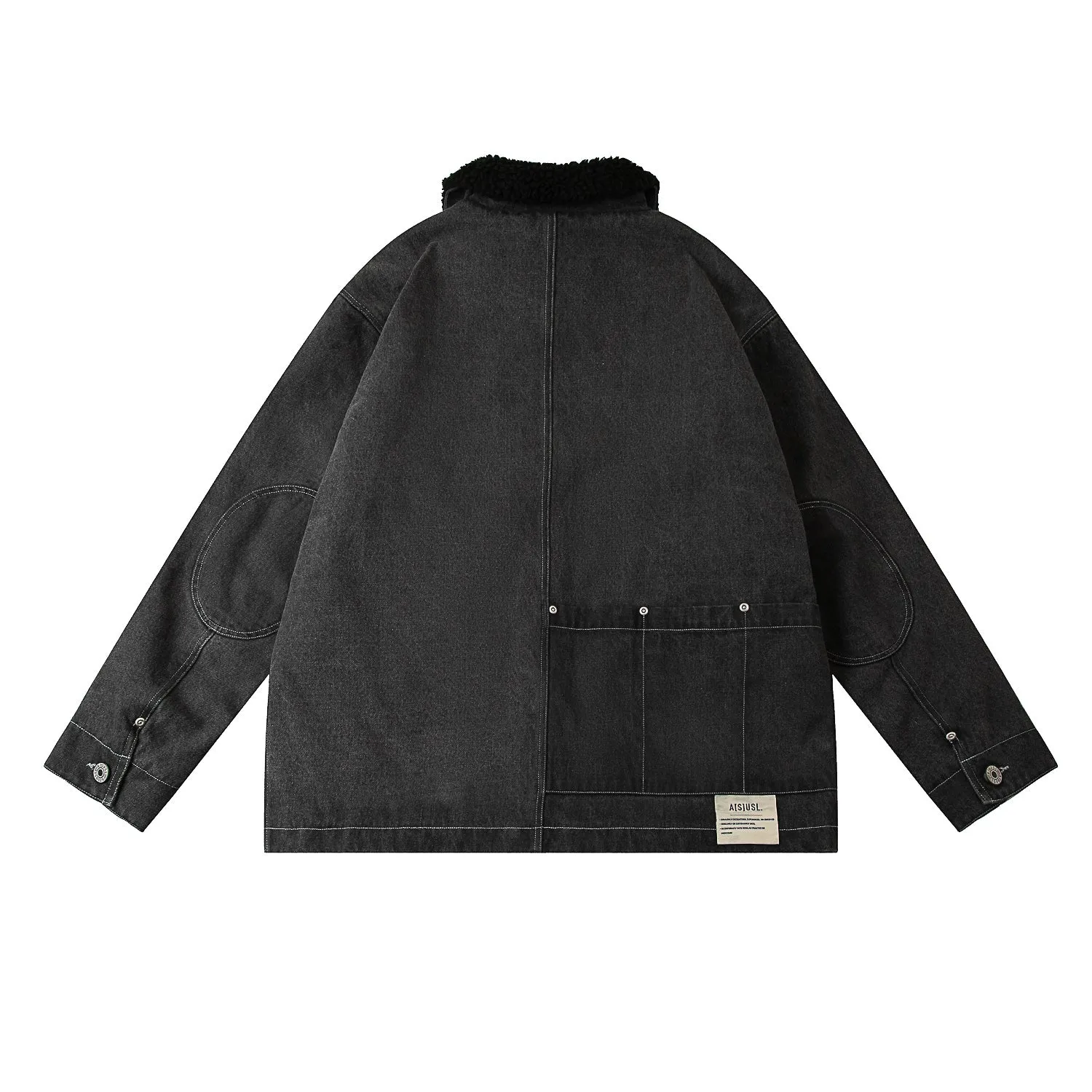 A[S]USL DENIM WORKER JACKET-DENIM BLACK