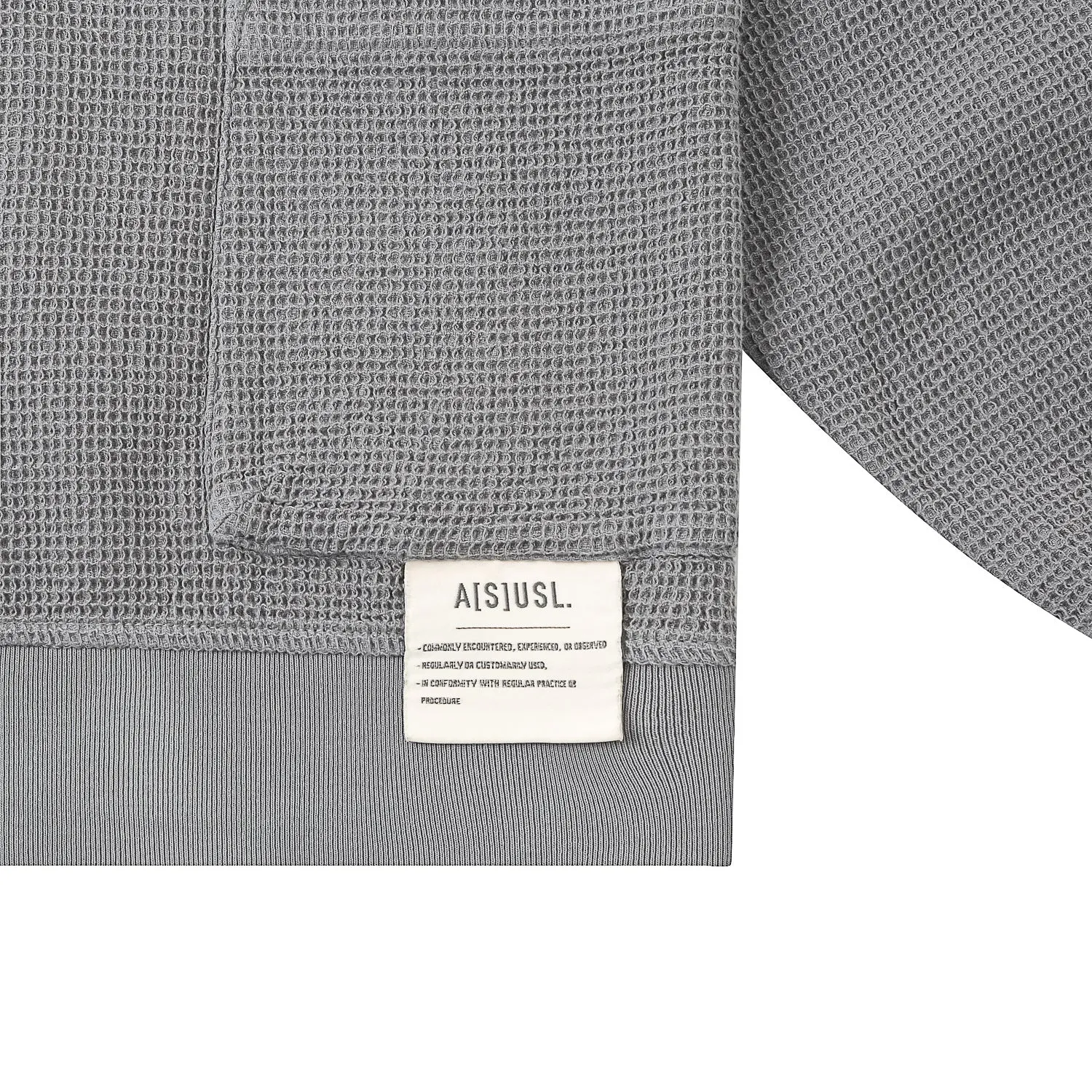 A[S]USL PIGMENT DYE WAFFLE CARDIGAN-GREY