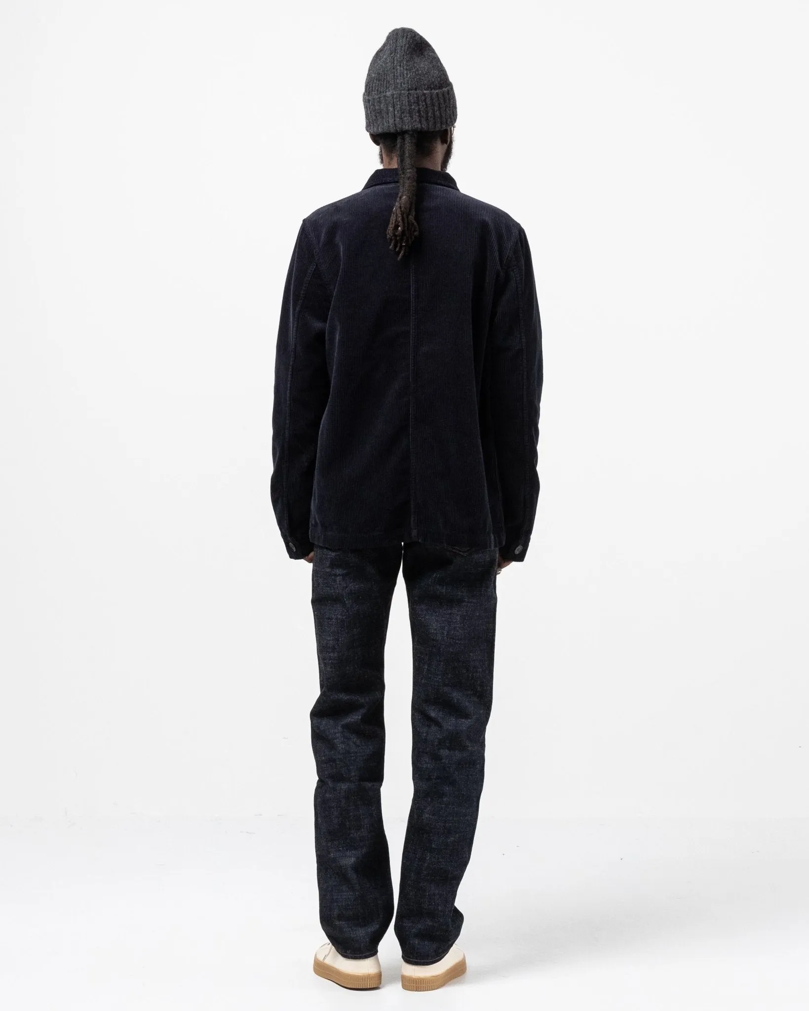 Barney Worker Jacket Cord Navy