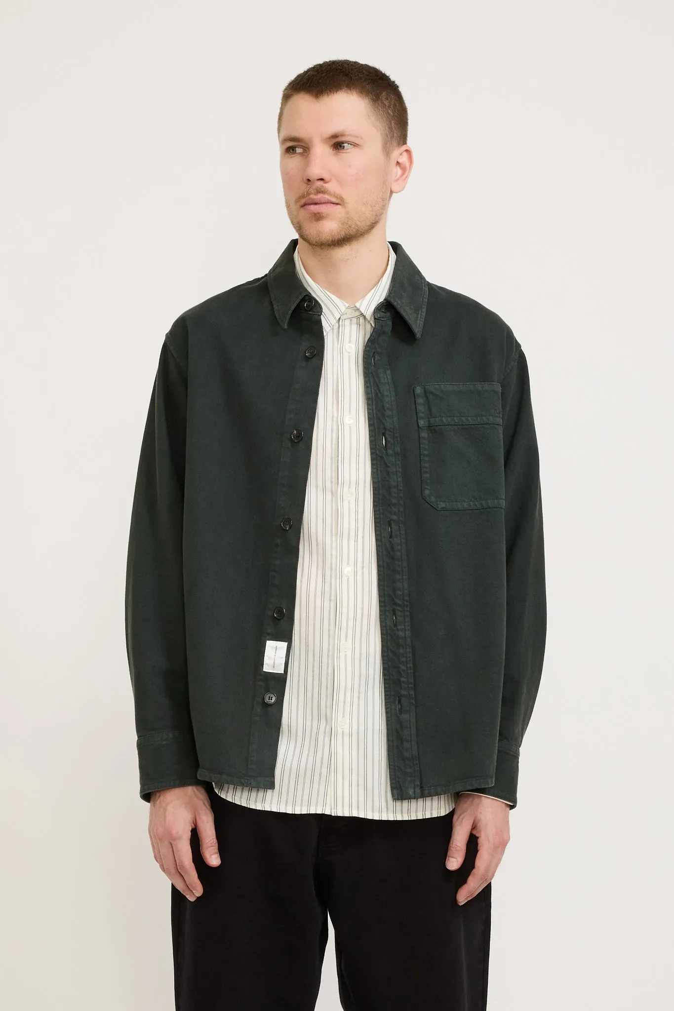 Basile Brodee Overshirt Dark Green