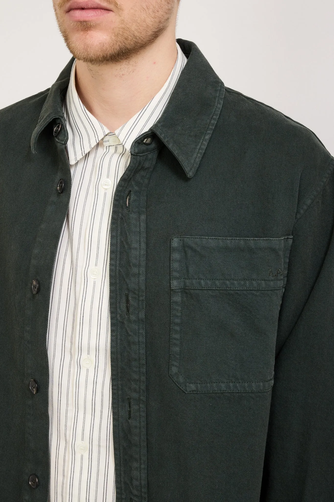 Basile Brodee Overshirt Dark Green