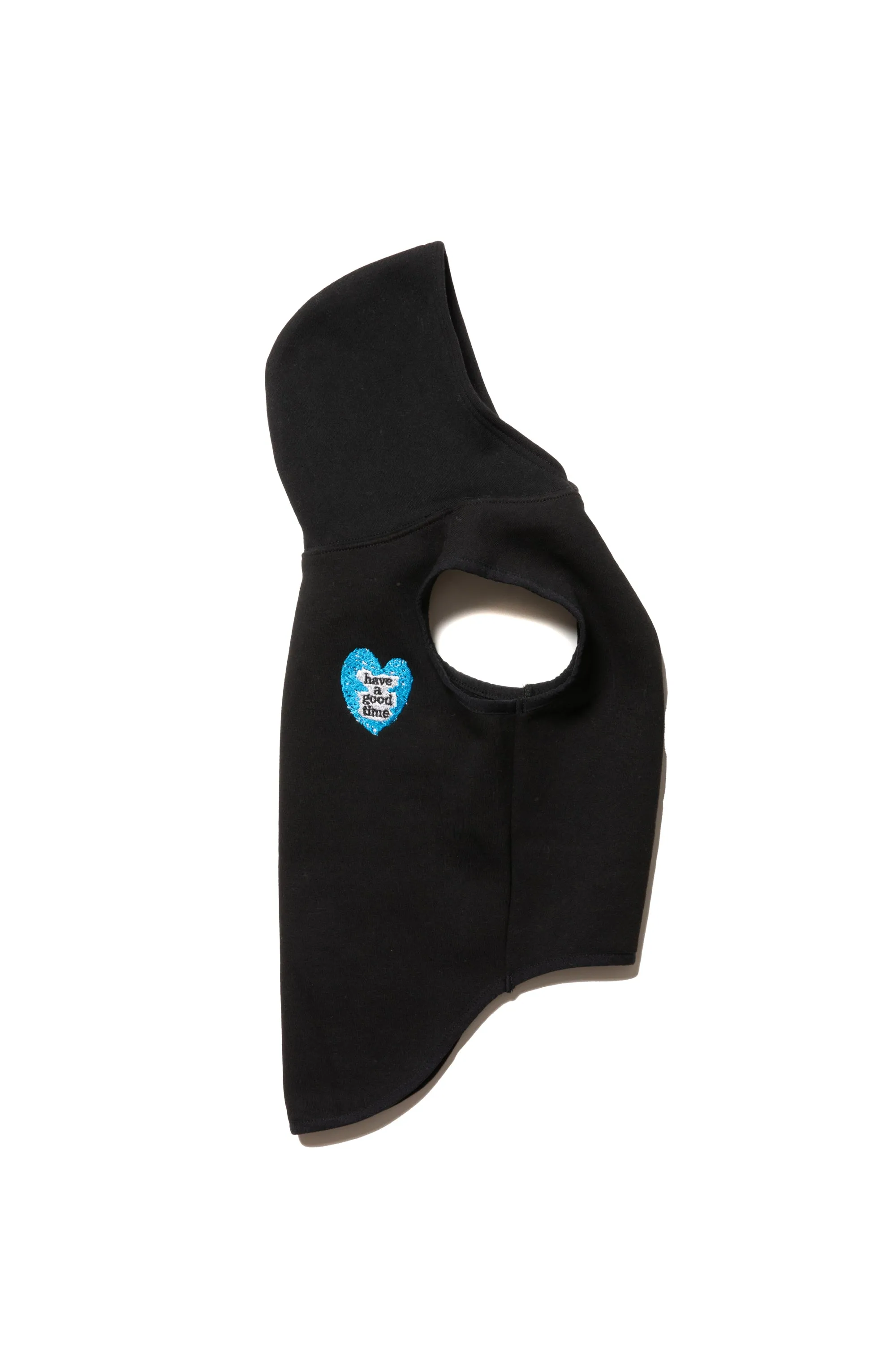 BLUE HEART LOGO EMBROIDERED DOG HOODIE BLACK