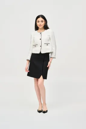 Bouclé Jacket With Contrast Trim 243911