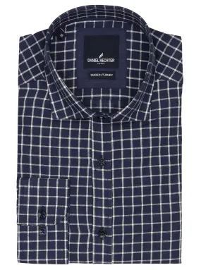 Brooke Navy Checked Shirt