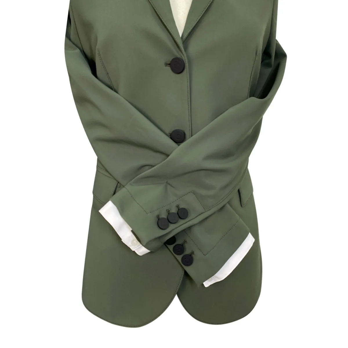 Cavalleria Toscana 'American' Competition Jacket in Forest Green - Women's IT 40 (US 6)