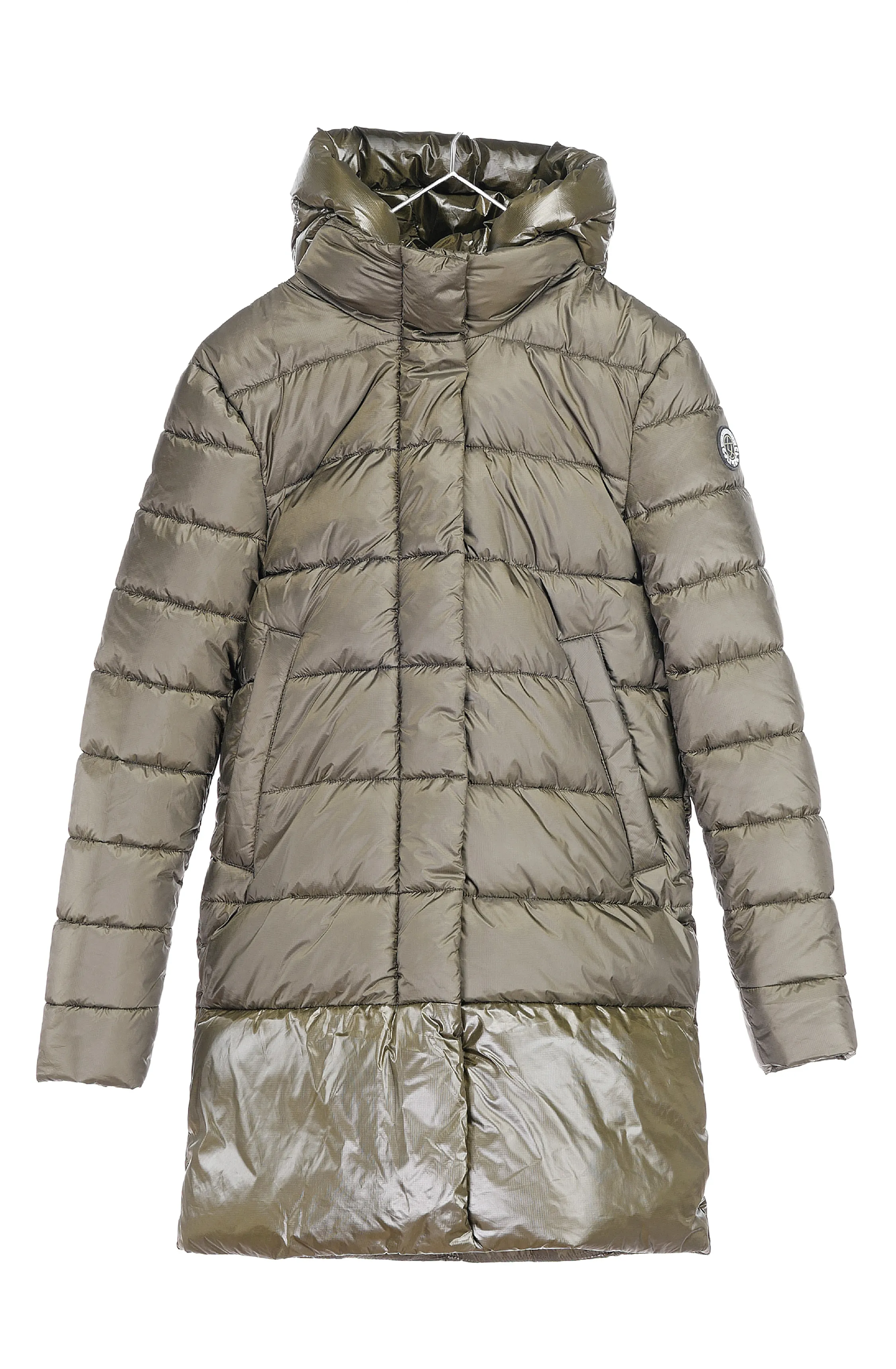 CHEPSTOW long dark olive green puffer jacket