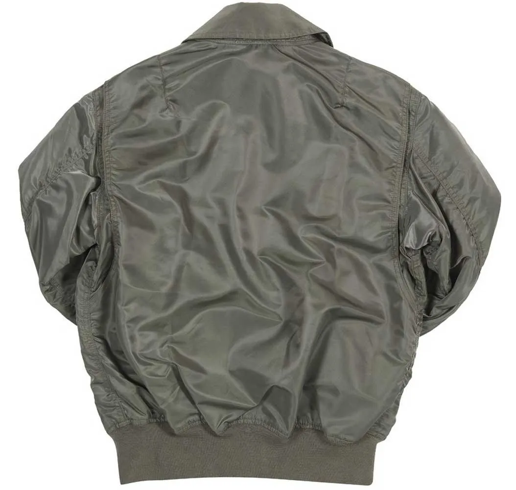 Cockpit USA Mens USN Fighter Weapons Nylon Flight Jacket - Sage