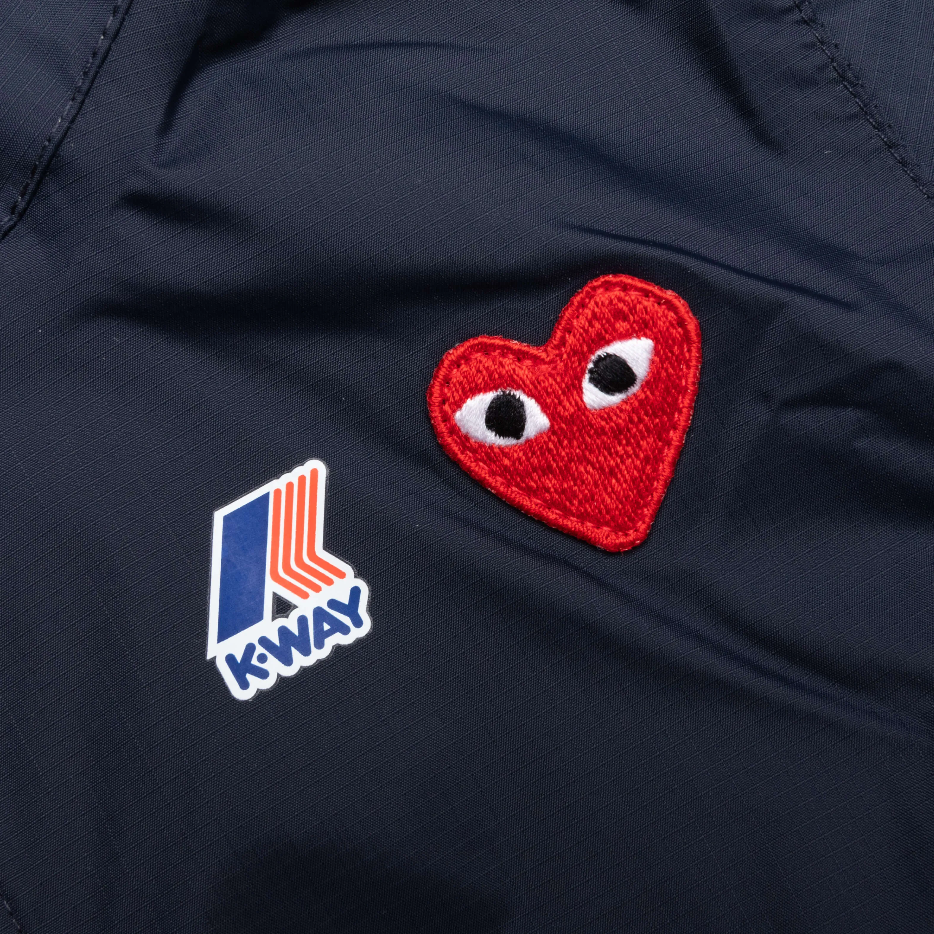 Comme des Garcons Play x K-Way Kids Full Zip Jacket - Navy