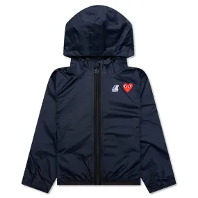 Comme des Garcons Play x K-Way Kids Full Zip Jacket - Navy