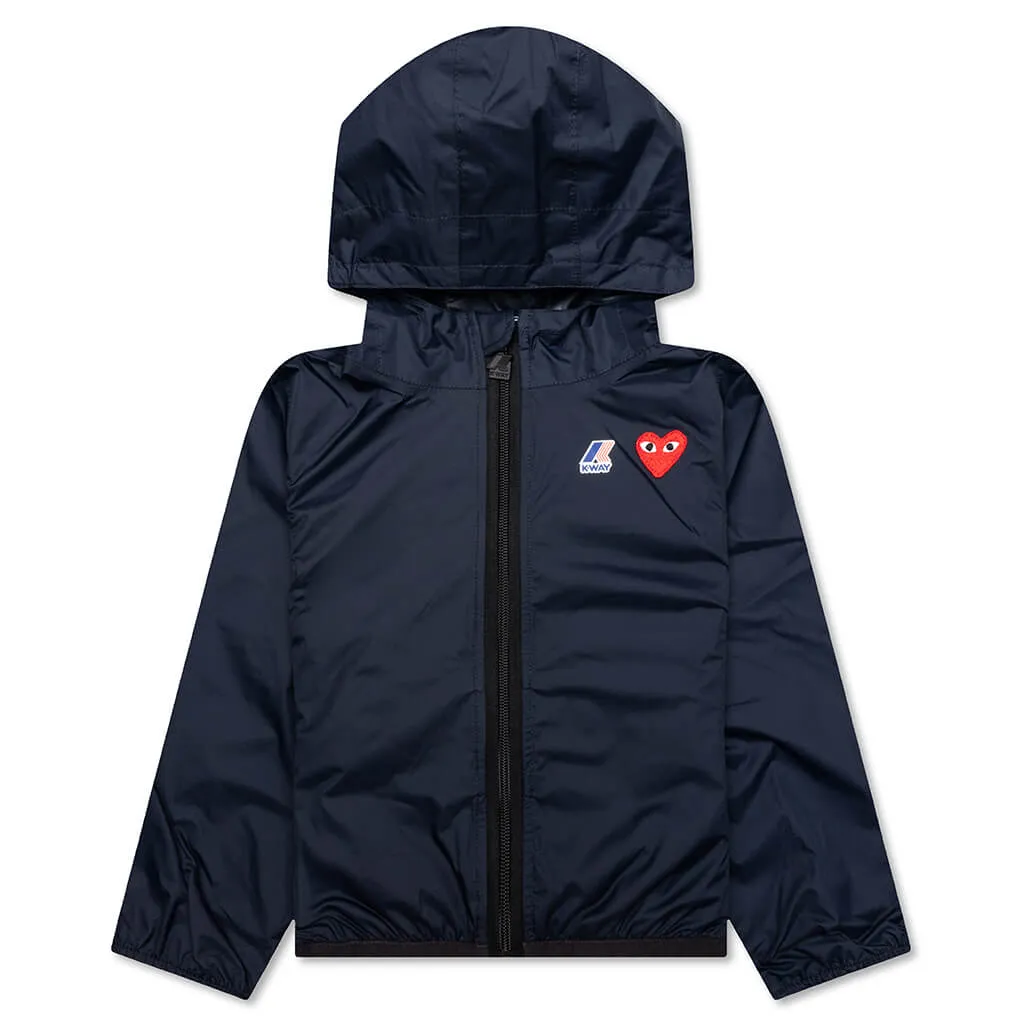 Comme des Garcons Play x K-Way Kids Full Zip Jacket - Navy