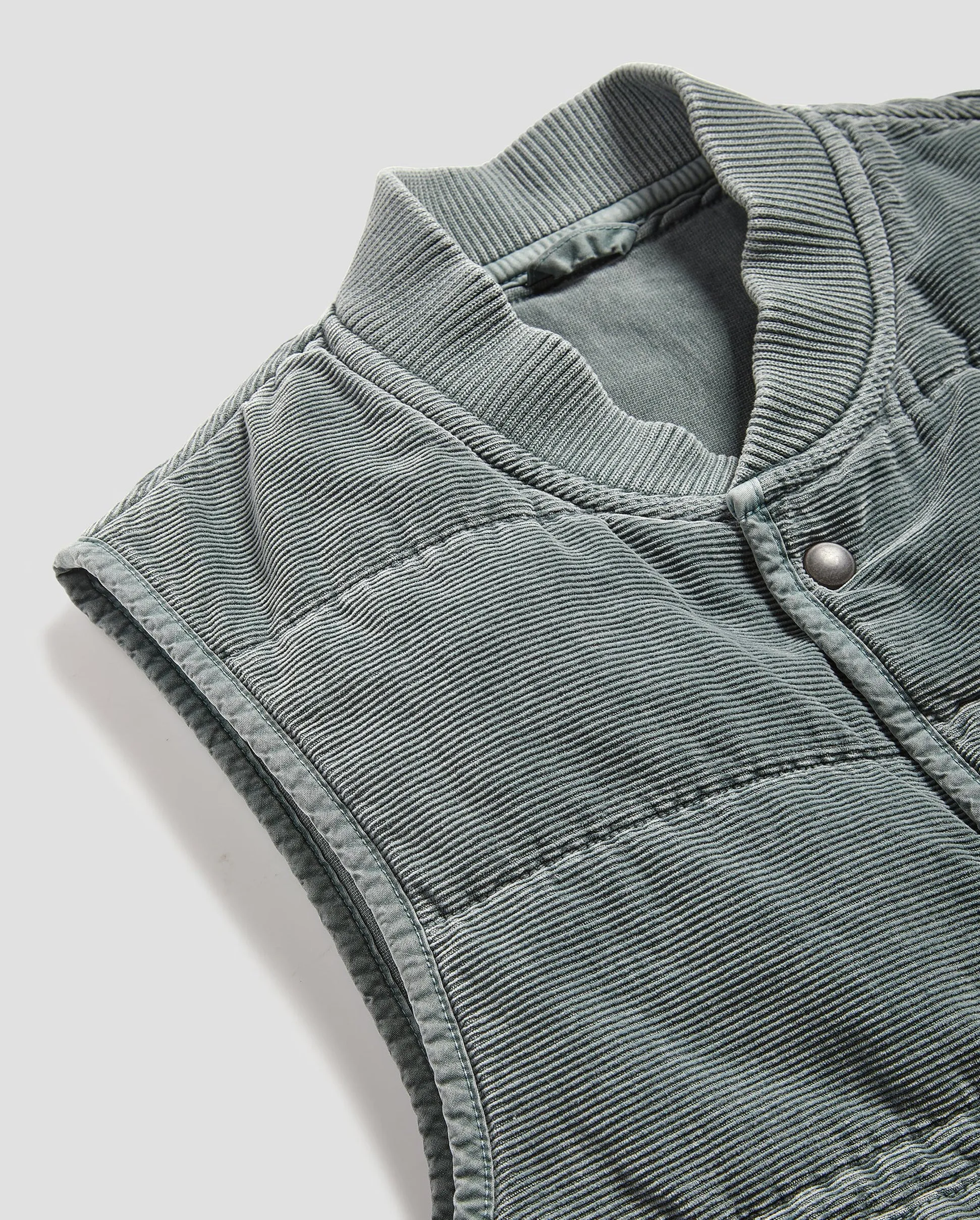 CORDUROY VEST / PETROL