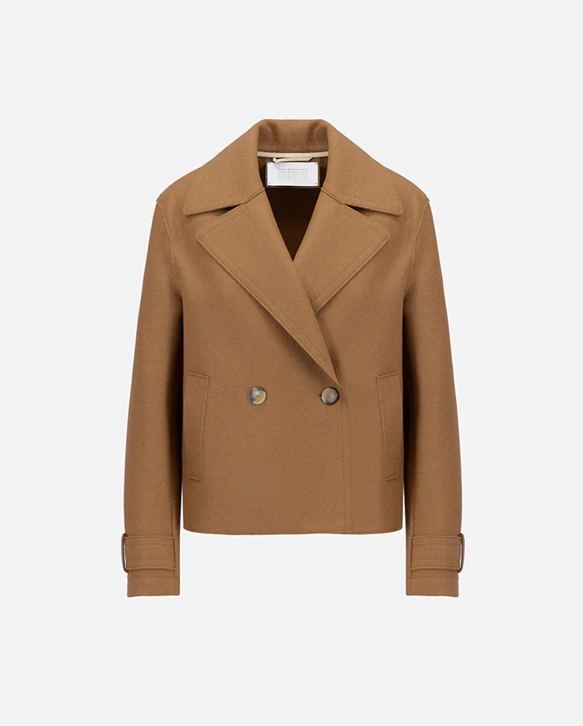 CROPPED PEACOAT / TOFFEE