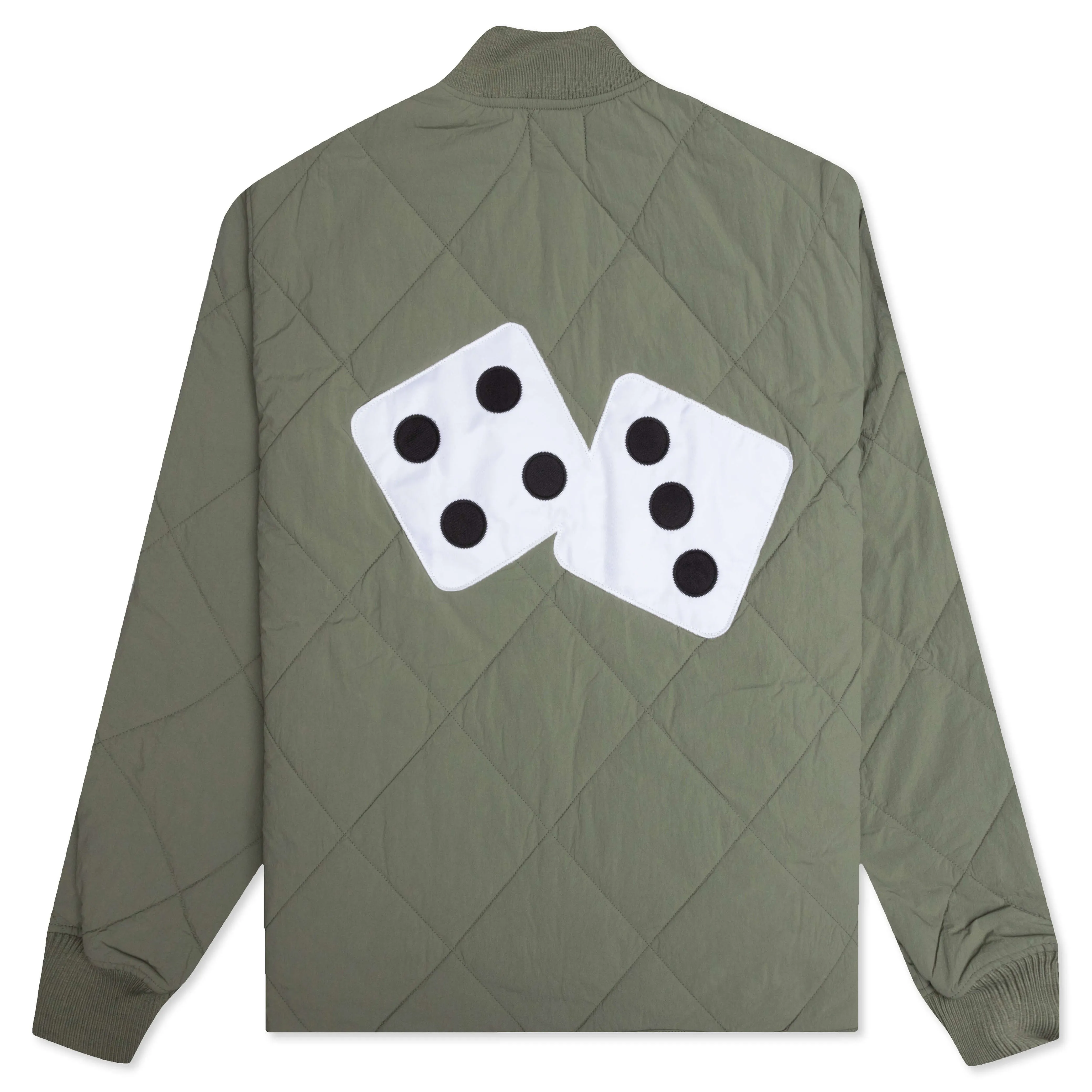 Dice Quilted Liner Jacket - Olive