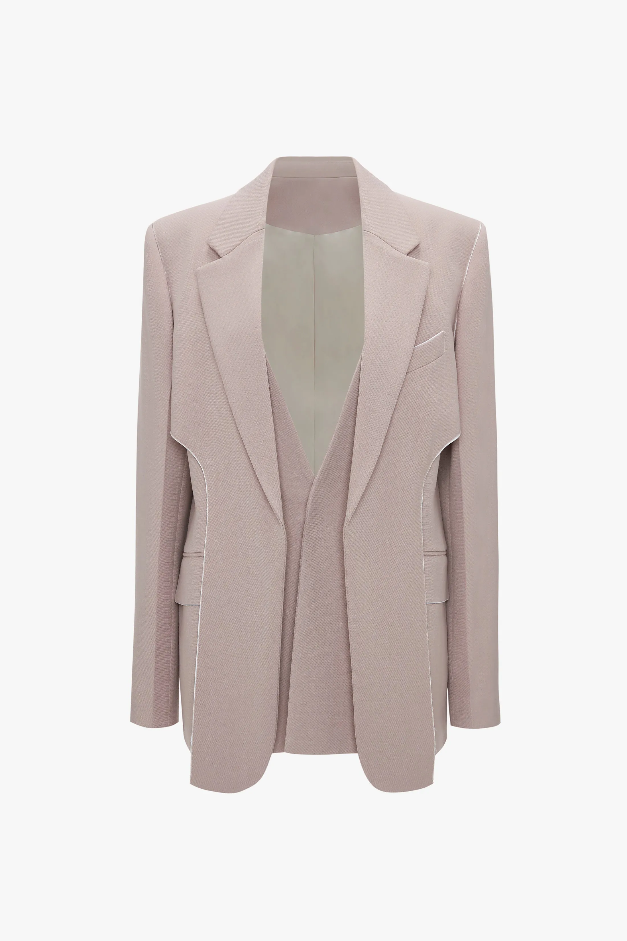 Double Panel Front Jacket In Rose Quartz