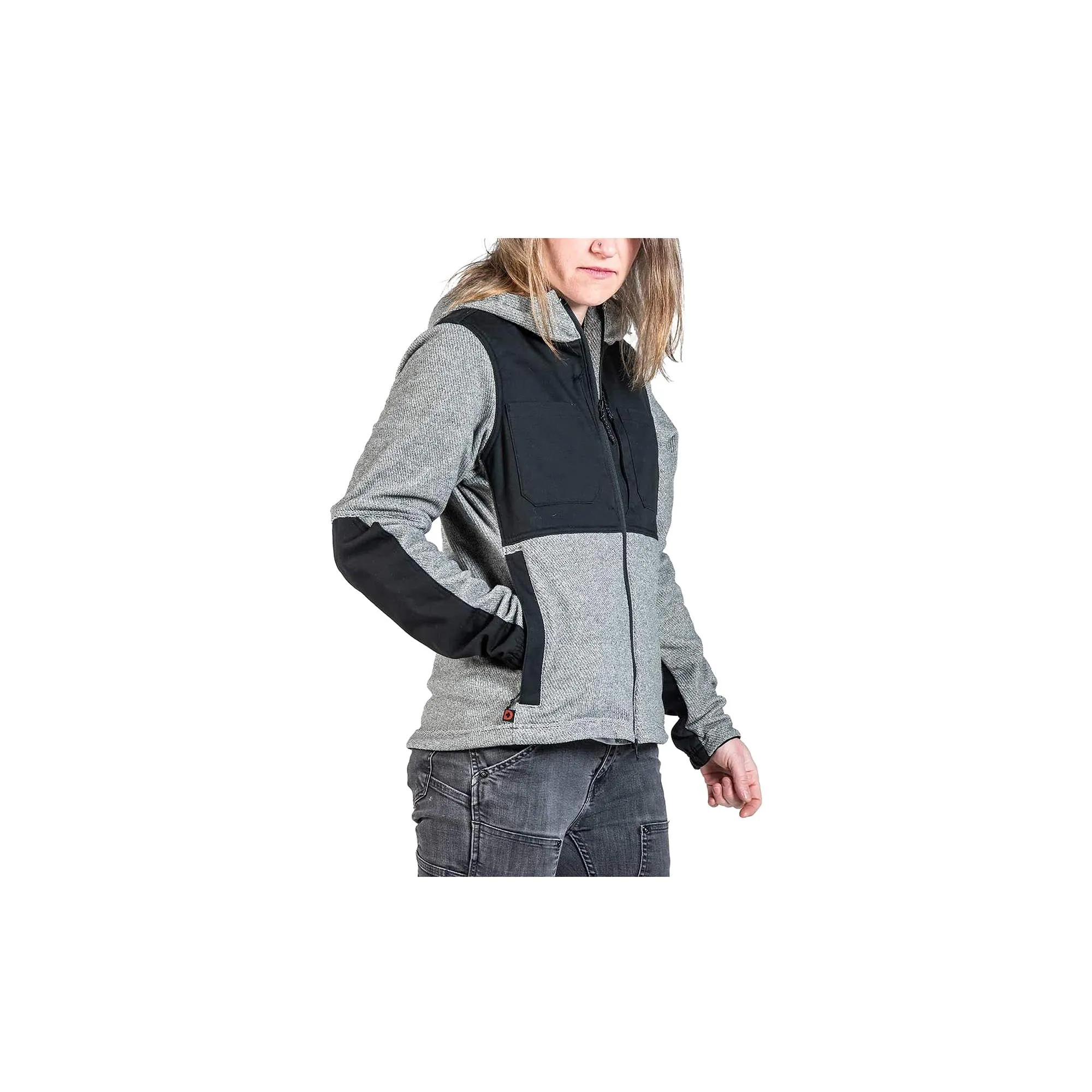 Dovetail Workwear Womens Apelian Utility Work Fleece Grey Black