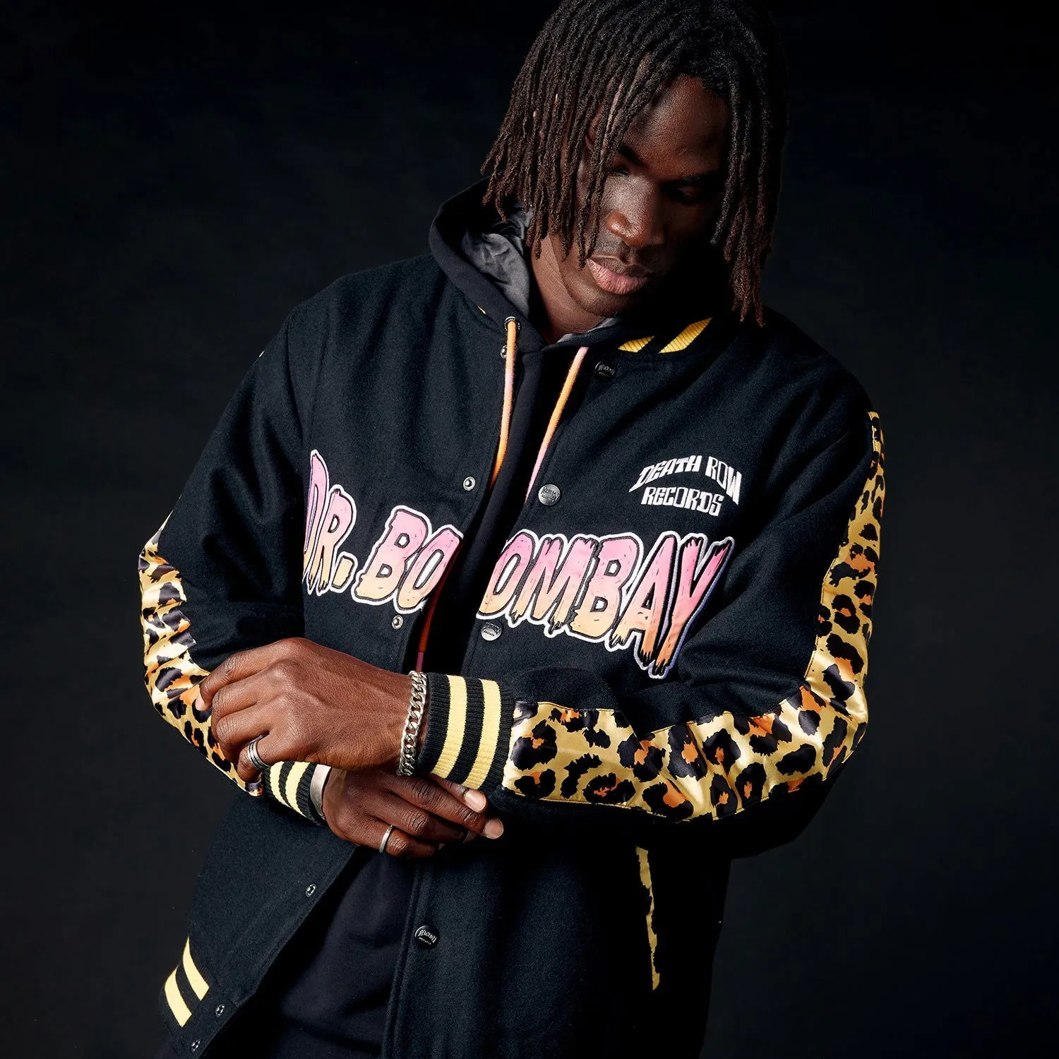 Dr. Bombay Leopard Varsity Jacket