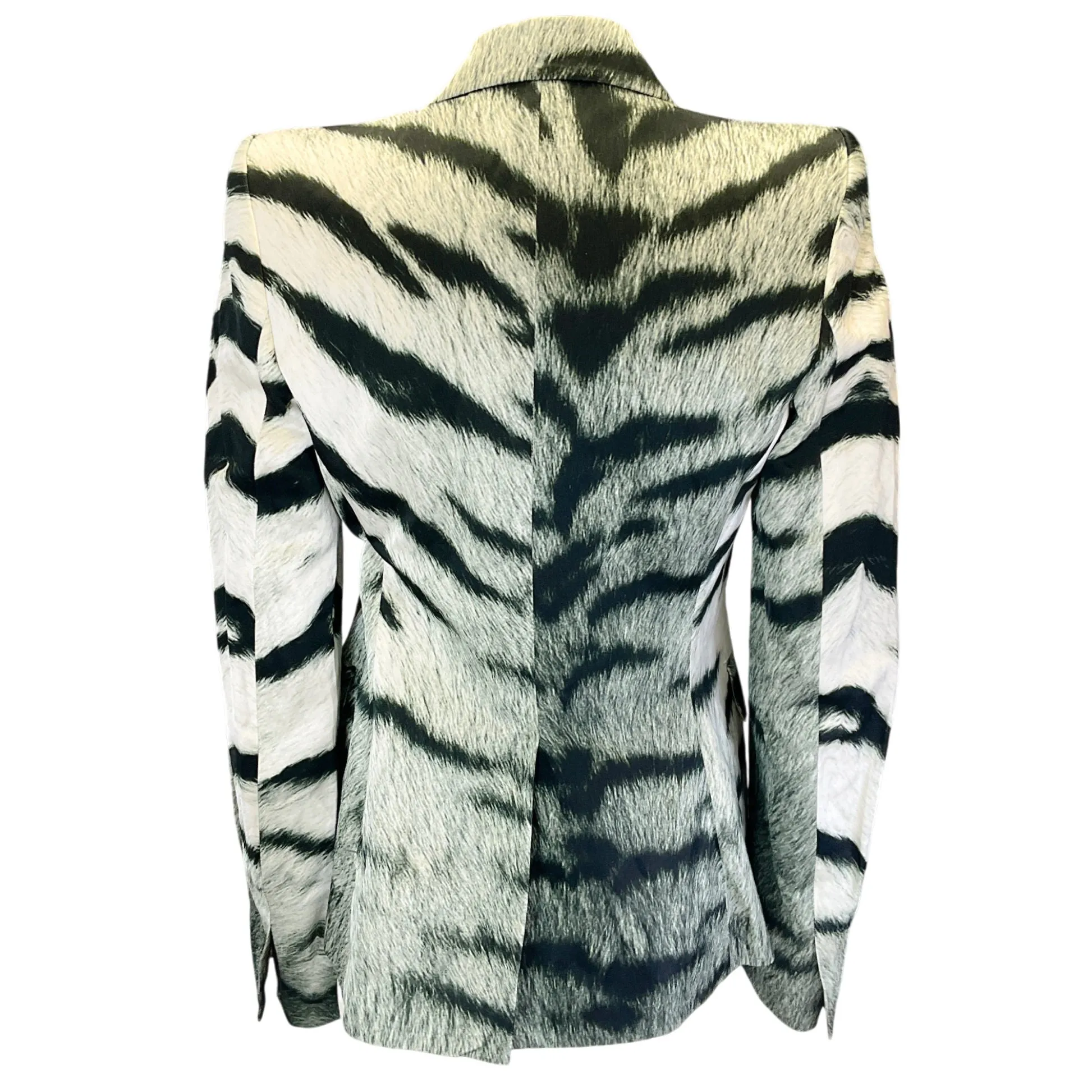 Dries Van Noten Ivory / Black Animal Print Blazer