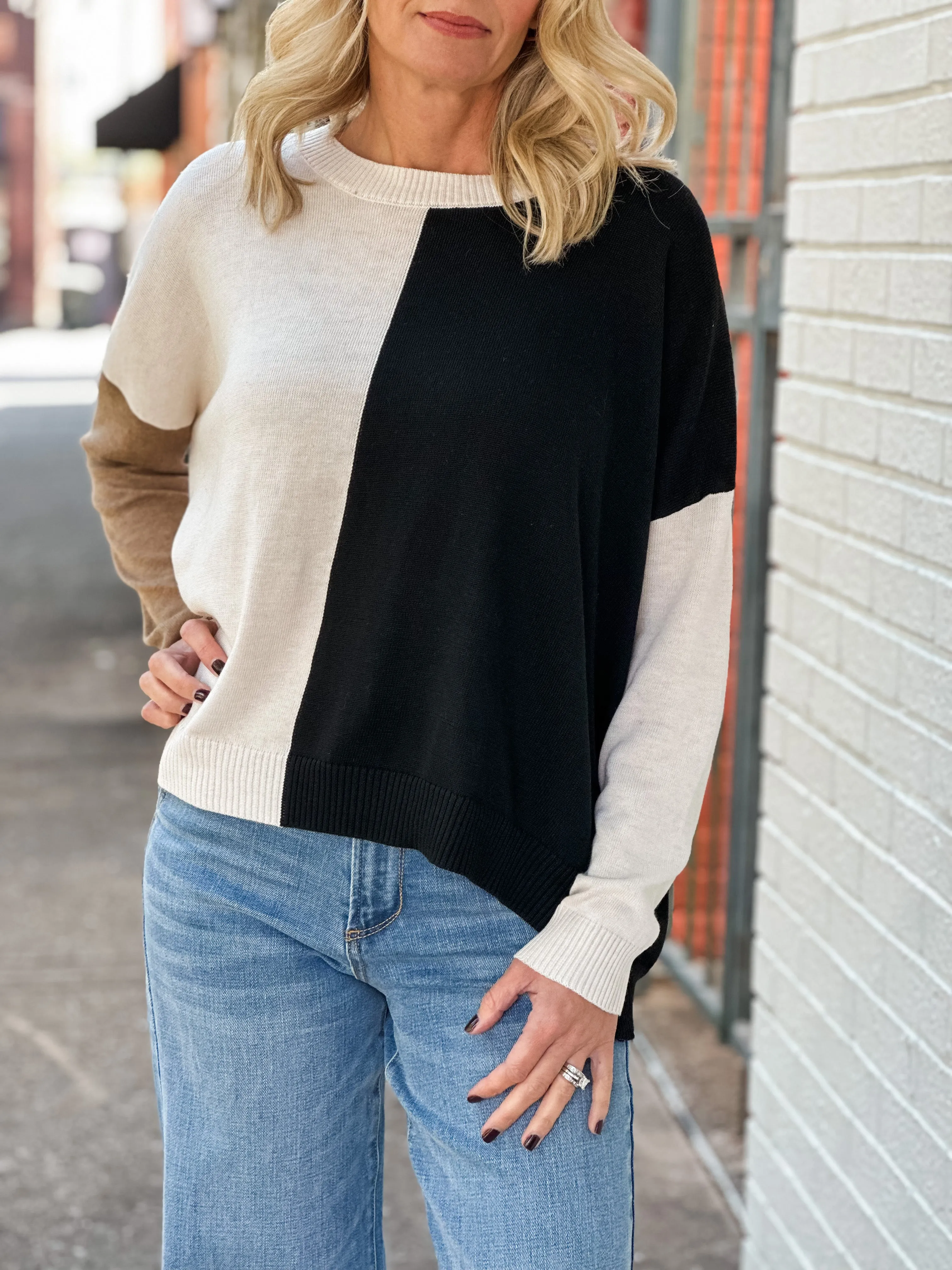 Everyday Relaxed Colorblock Sweater