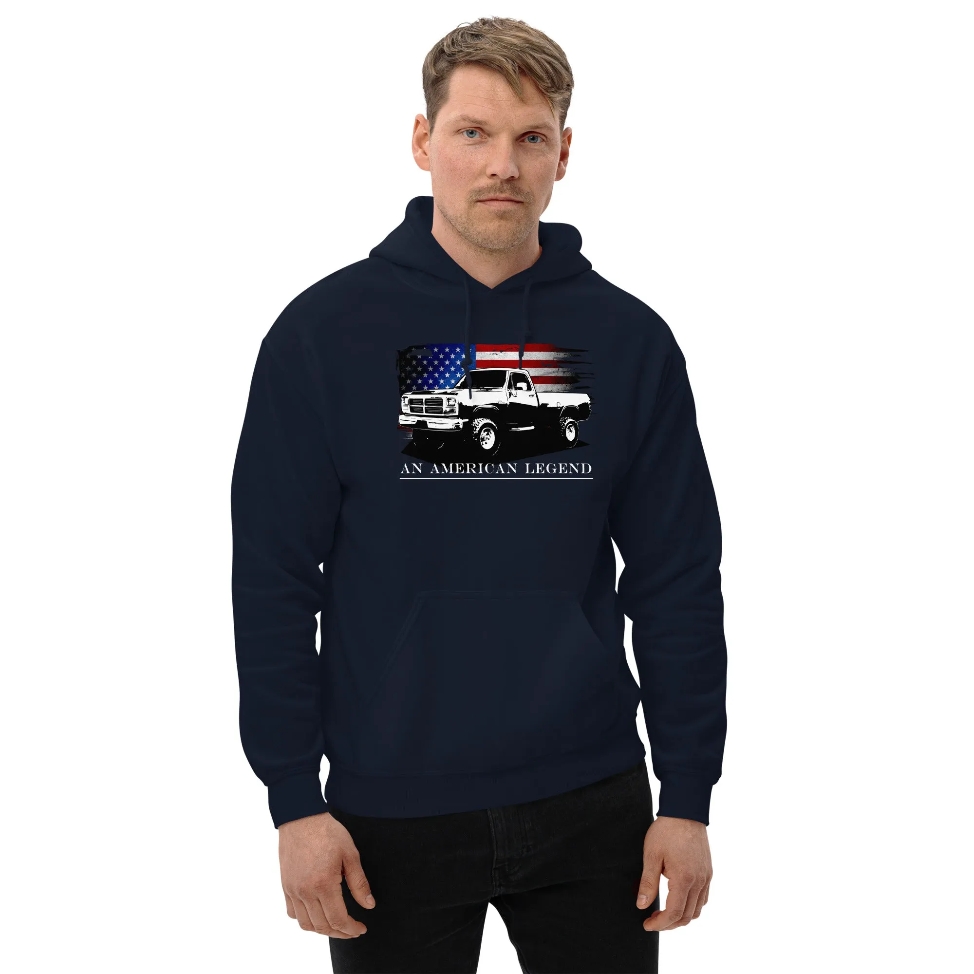 First Gen Truck Hoodie, American Flag Design Sweatshirt