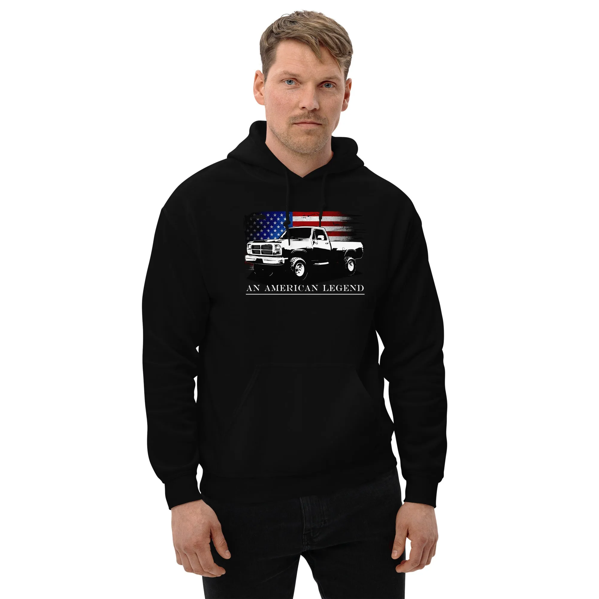 First Gen Truck Hoodie, American Flag Design Sweatshirt