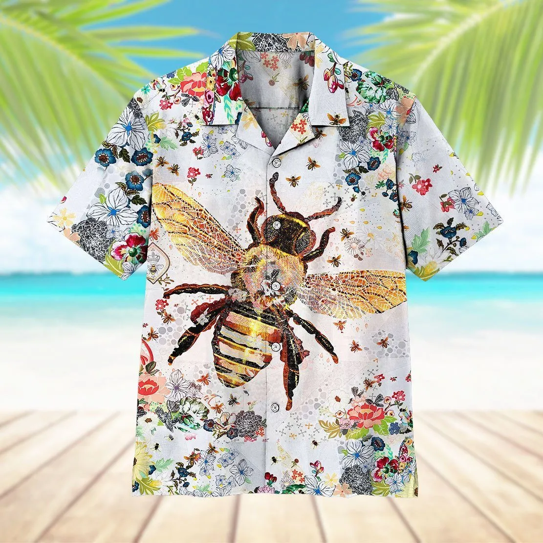 Gearhuman 3D Bee Hawaii Shirt