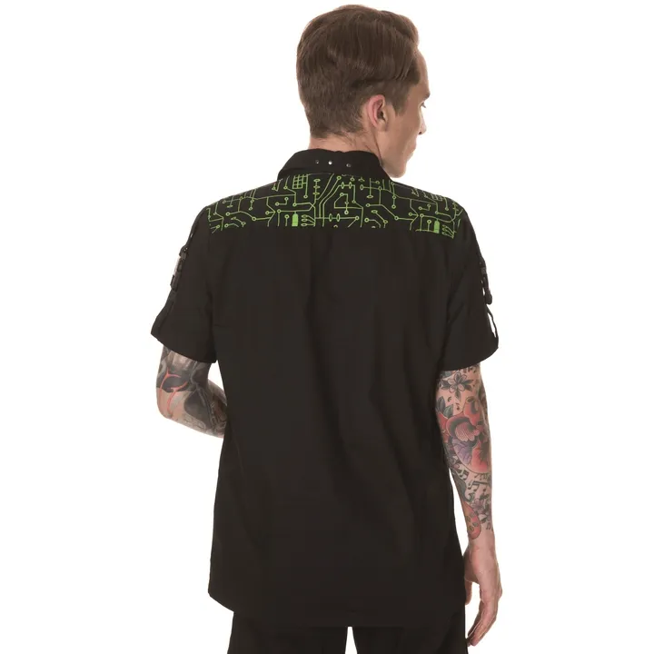 Green cyber Goth shirt