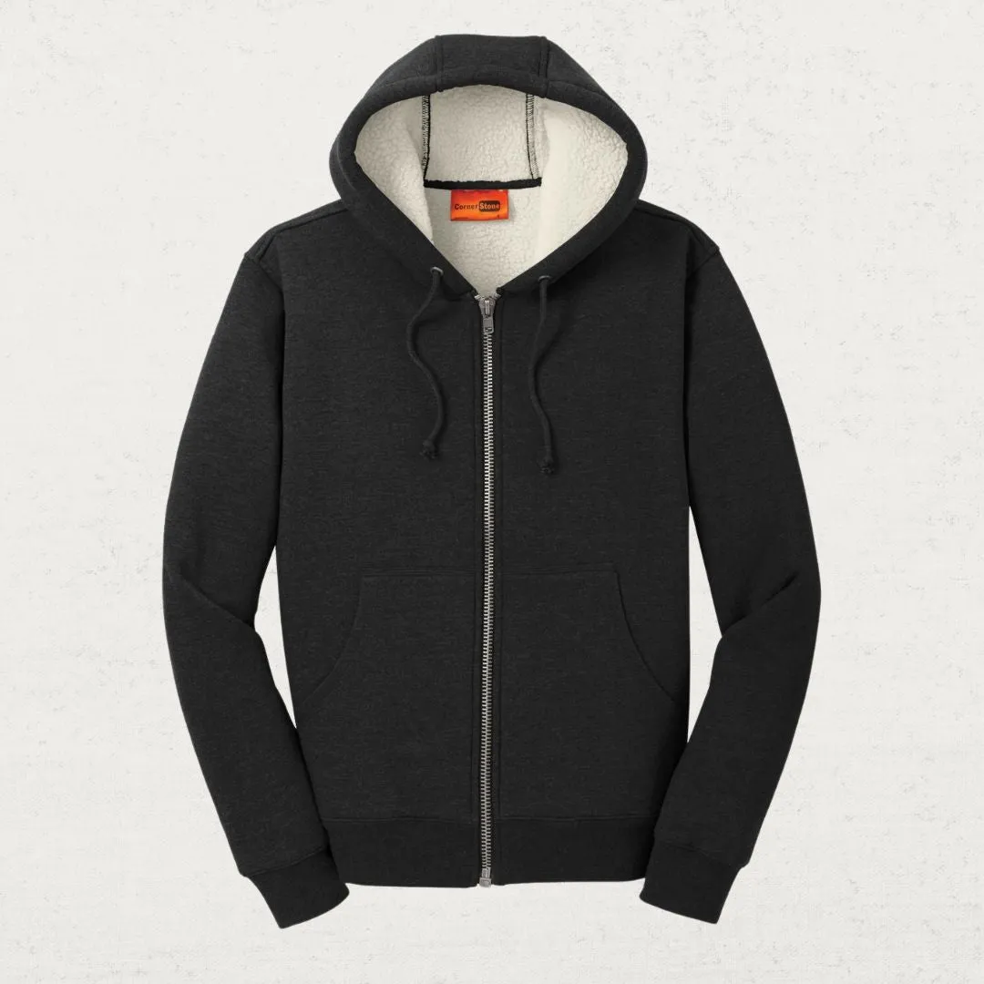 Heavyweight Sherpa Hooded Fleece Jacket