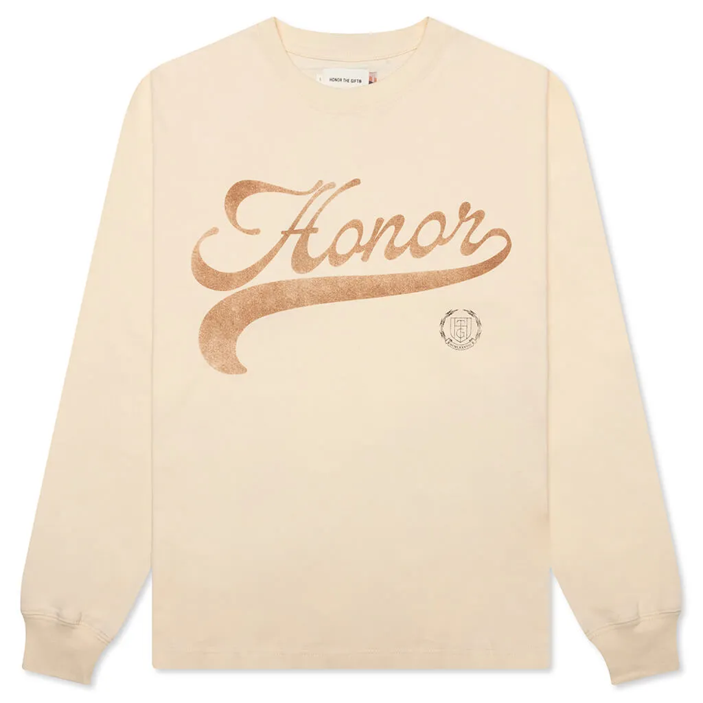 Holiday Holiday Script L/S - Bone