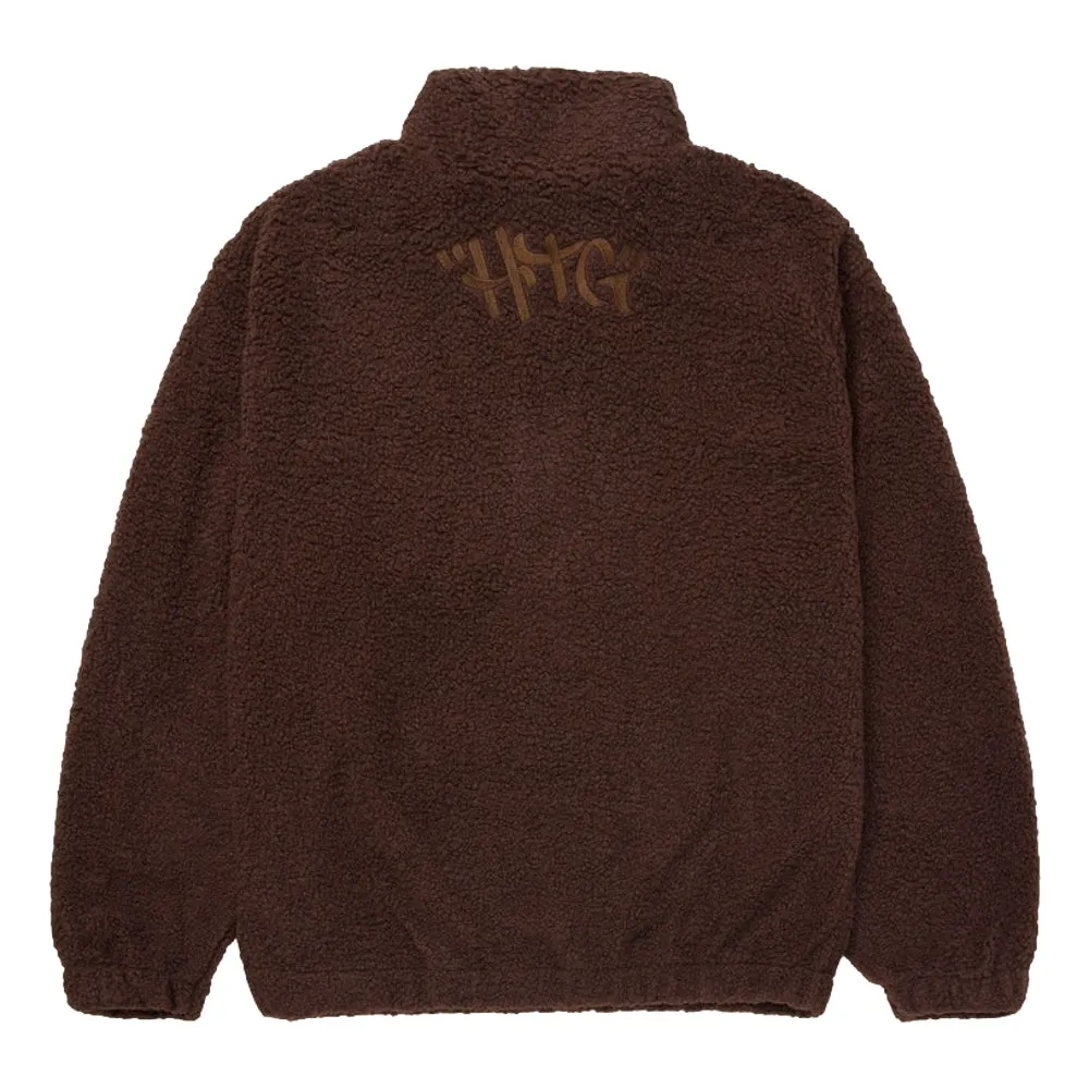 HONOR THE GIFT SCRIPT SHERPA PULLOVER-BROWN