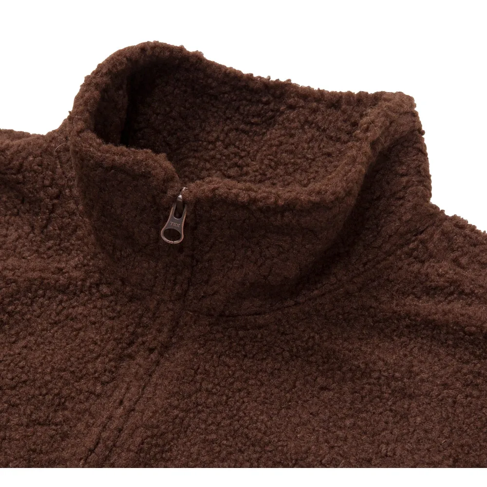 HONOR THE GIFT SCRIPT SHERPA PULLOVER-BROWN