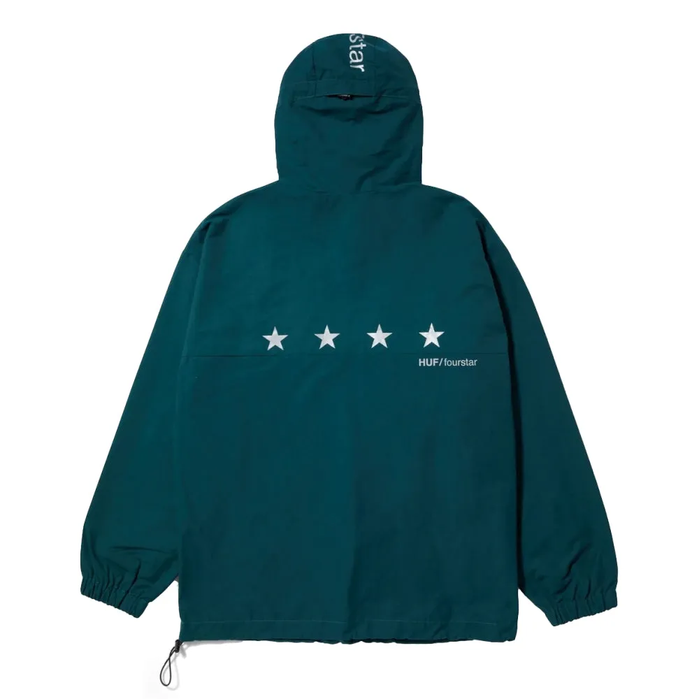 HUF HUF X CRAILTAP BLOCKS ANORAK JACKET-DARK GREEN