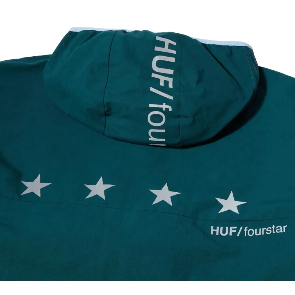 HUF HUF X CRAILTAP BLOCKS ANORAK JACKET-DARK GREEN