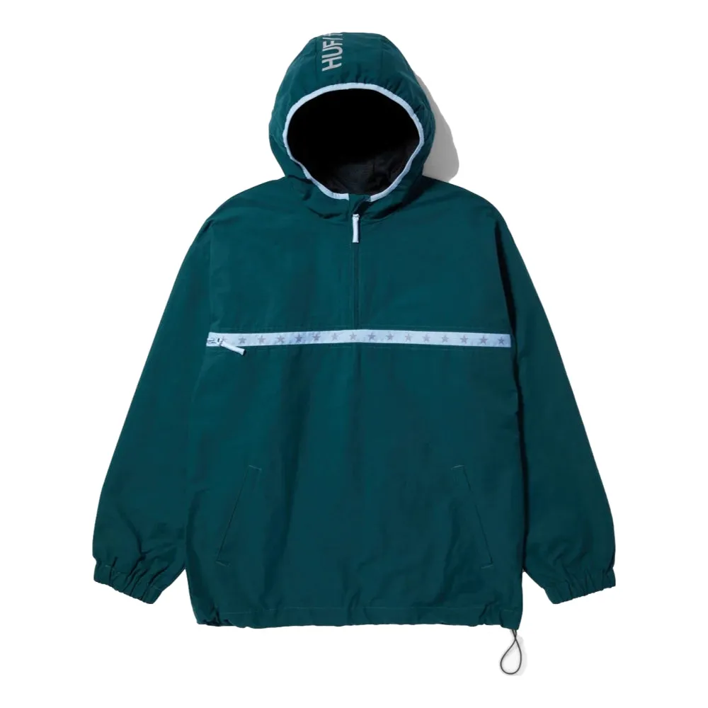 HUF HUF X CRAILTAP BLOCKS ANORAK JACKET-DARK GREEN