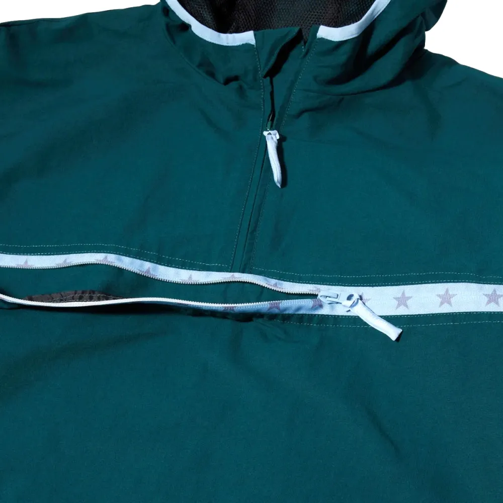 HUF HUF X CRAILTAP BLOCKS ANORAK JACKET-DARK GREEN