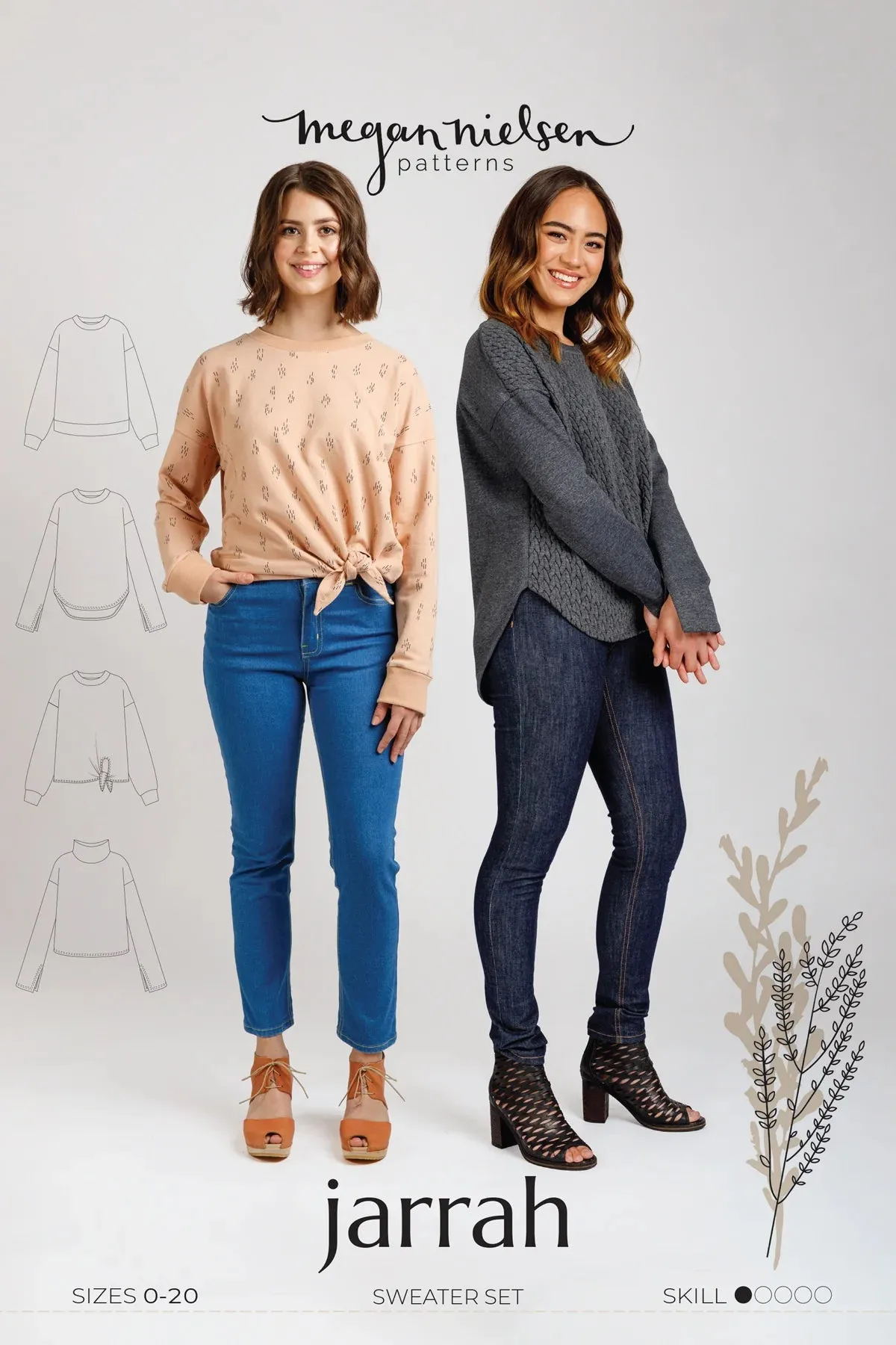 Jarrah Sweater Sewing Pattern by Megan Nielsen