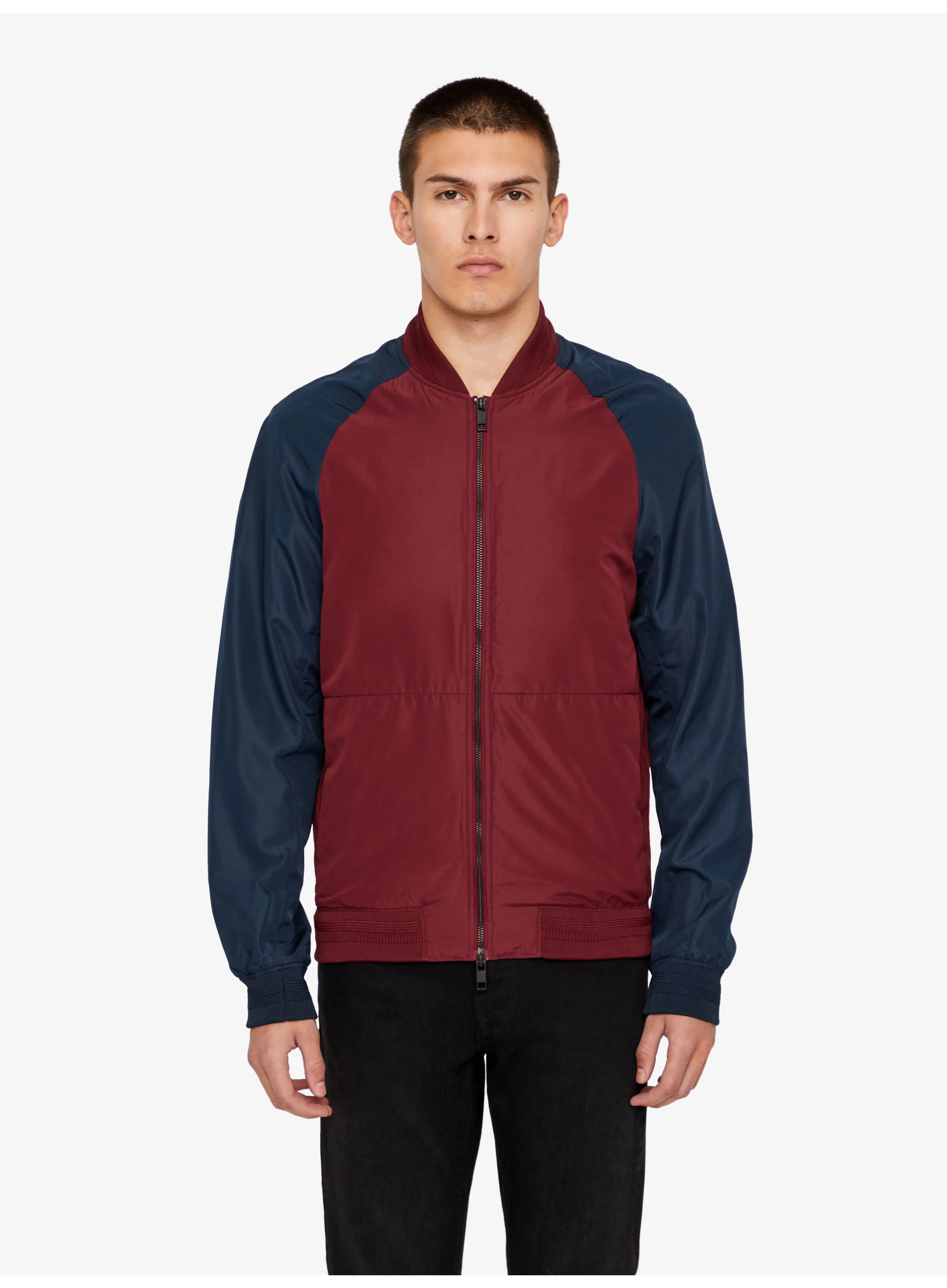 J.Lindeberg Mens Action Bomber Jacket - ZINFANDEL