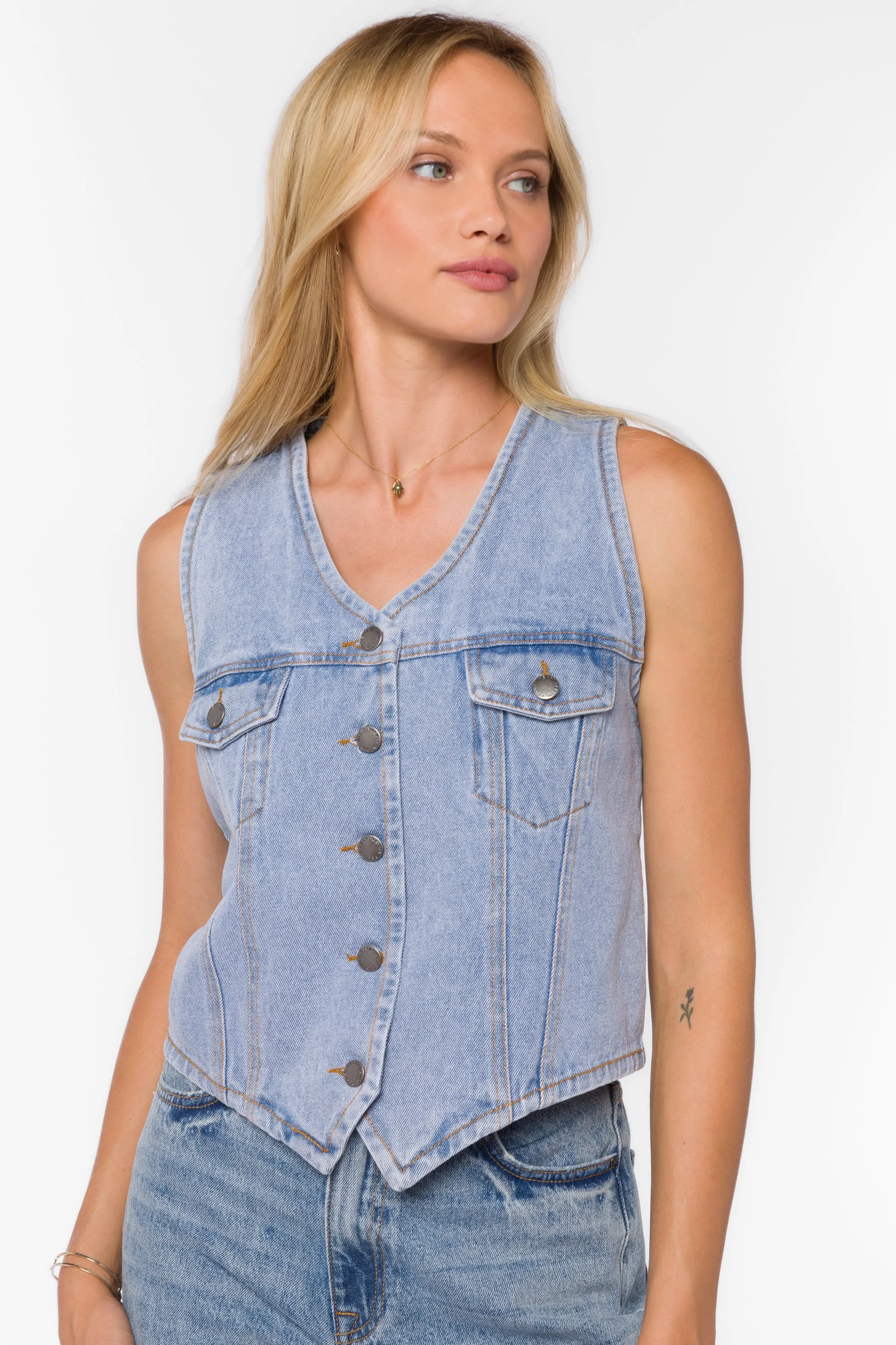 Kiana Retro Blue Vest