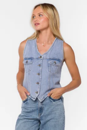 Kiana Retro Blue Vest