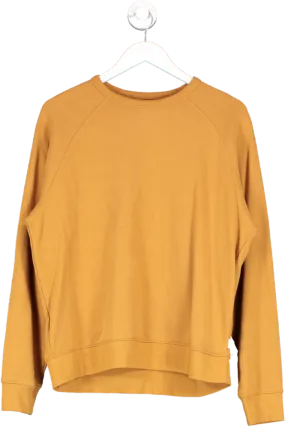 M&S Yellow 100% Cotton Sweater In Dark Gold UK M