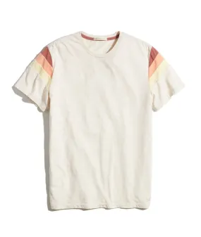 Marine Layer BANKS TEE-YARN DYE-OATMEAL