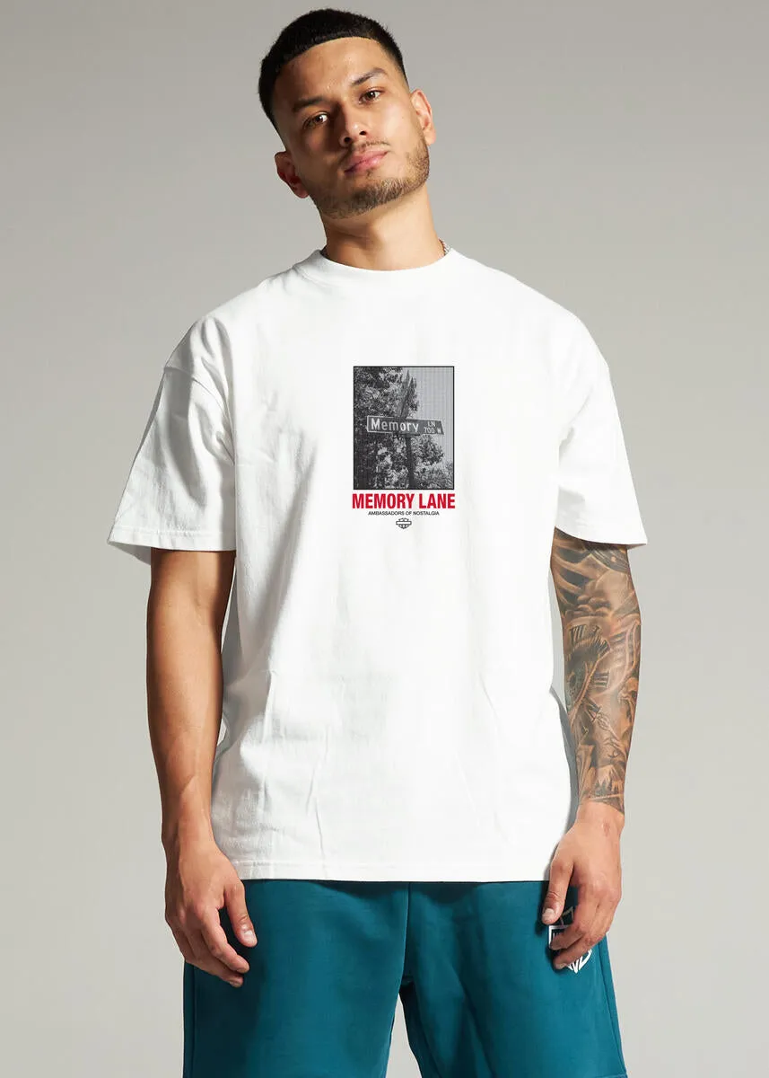 MEMORY LANE Street Sign Tee (White)