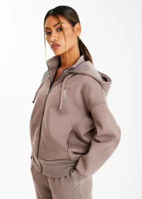 Mocha Zip Hoodie