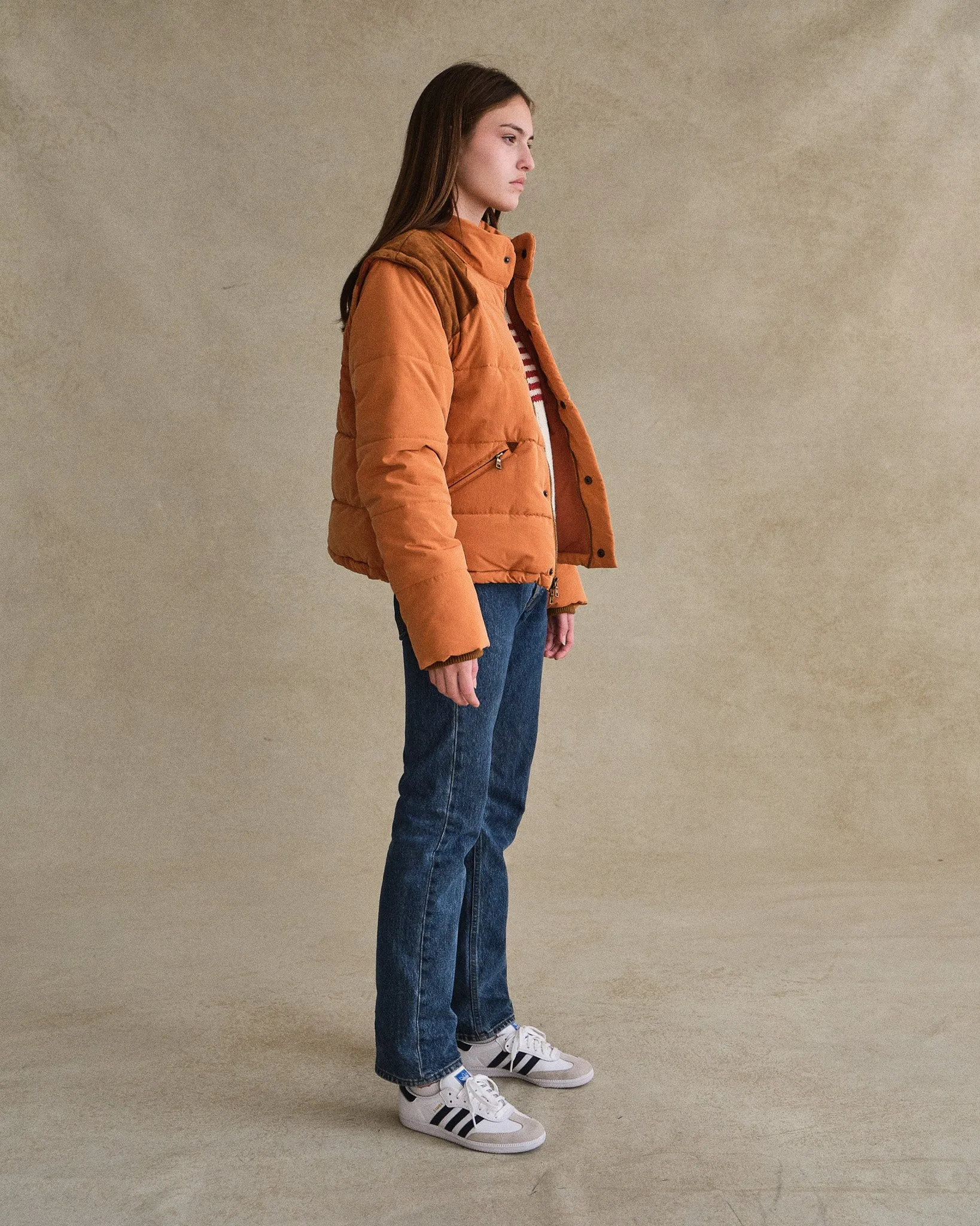 Mountain Puffer Jacket (Orange)